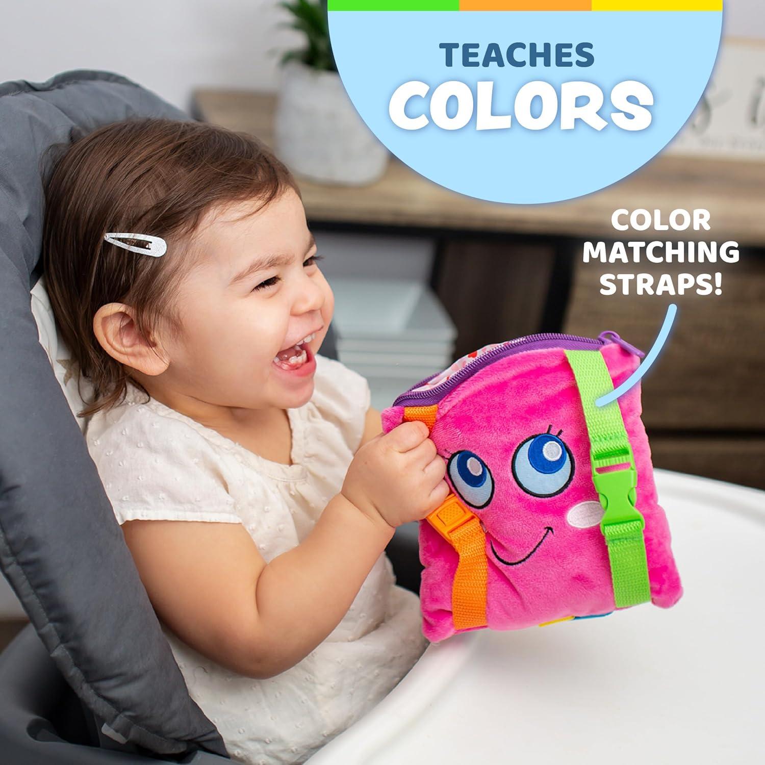 Juego de Actividad de Aprendizaje Buckle Toys Bella Square - 16.5 cm