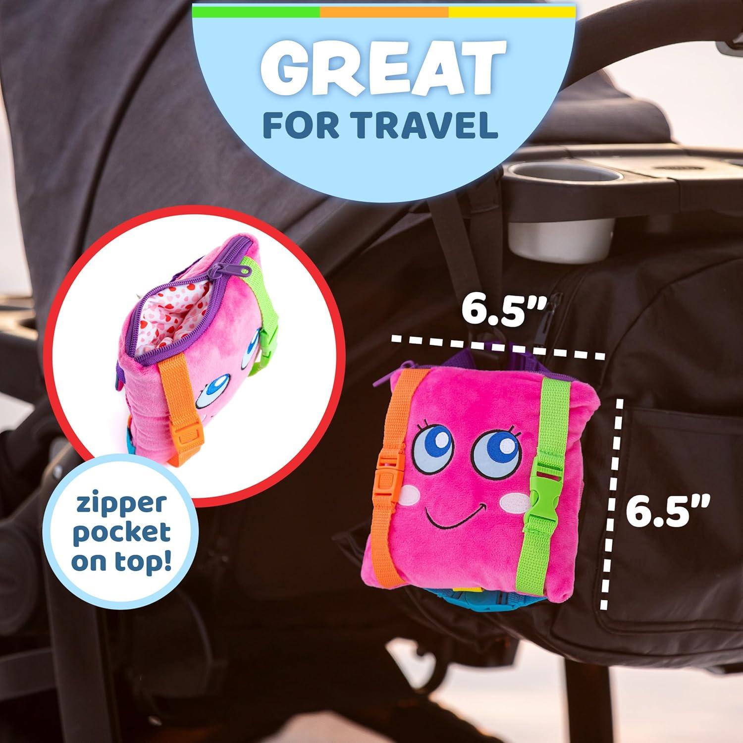 Juego de Actividad de Aprendizaje Buckle Toys Bella Square - 16.5 cm