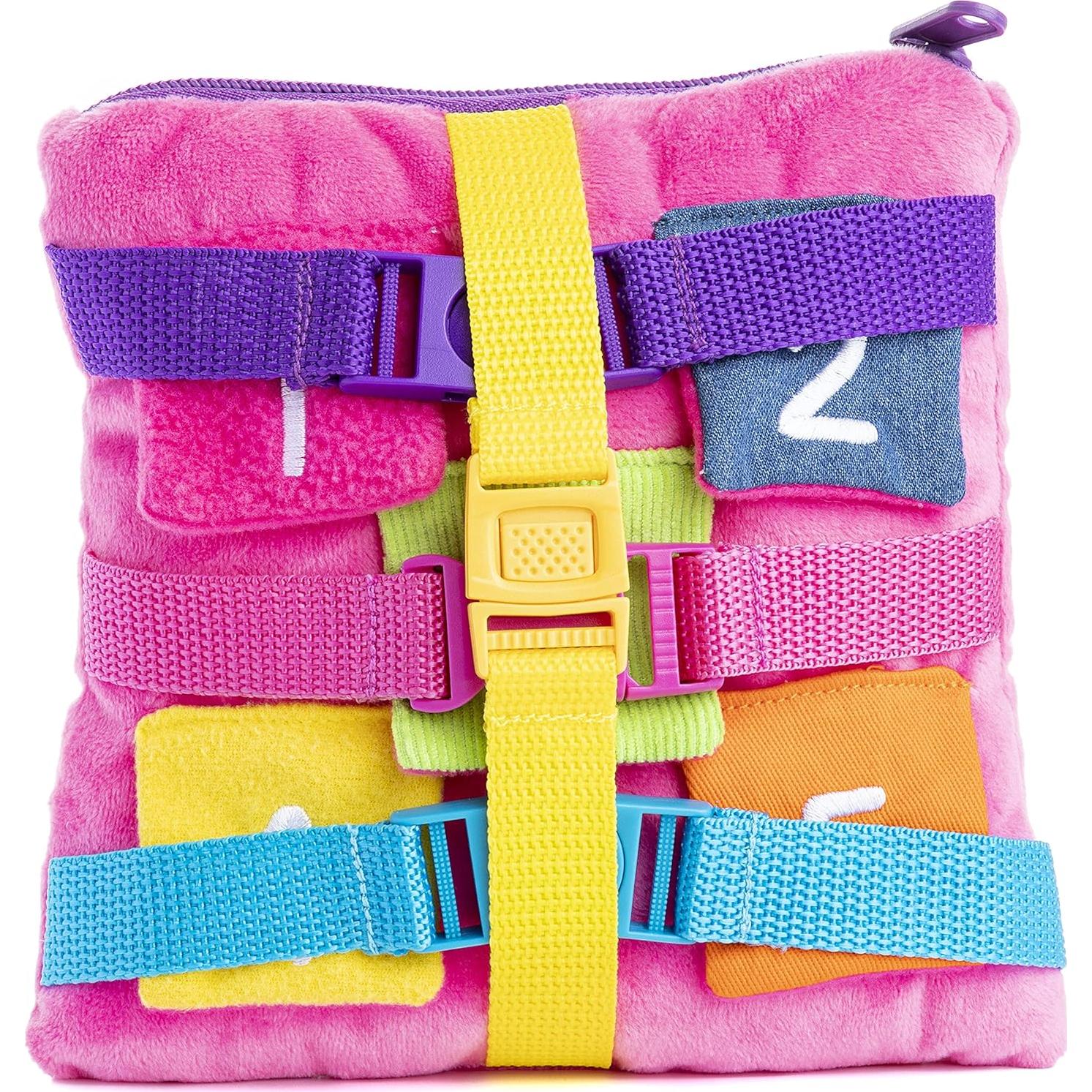 Juego de Actividad de Aprendizaje Buckle Toys Bella Square - 16.5 cm