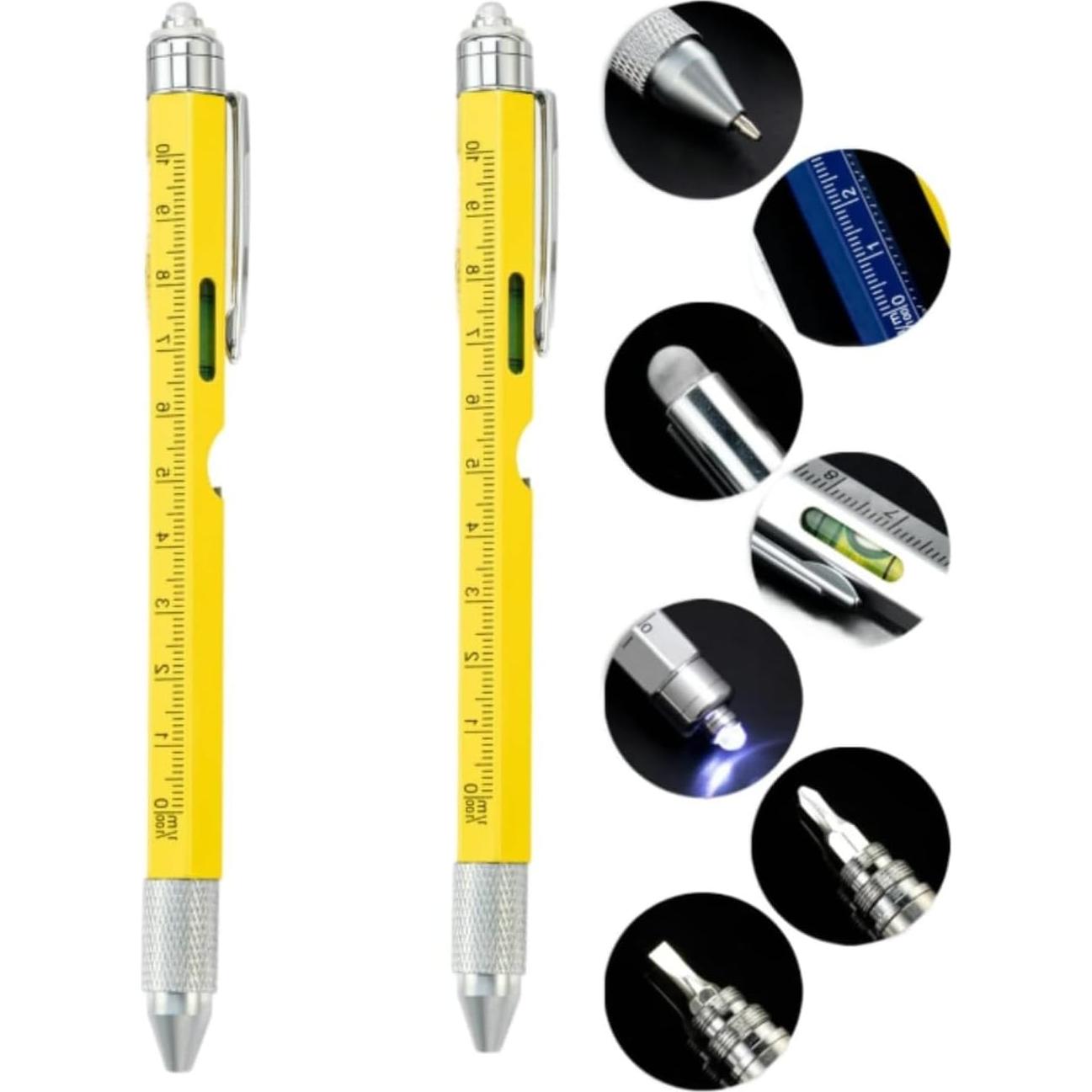 Bolígrafo Multiherramienta 7 en 1 ZPRODESTD Amarillo