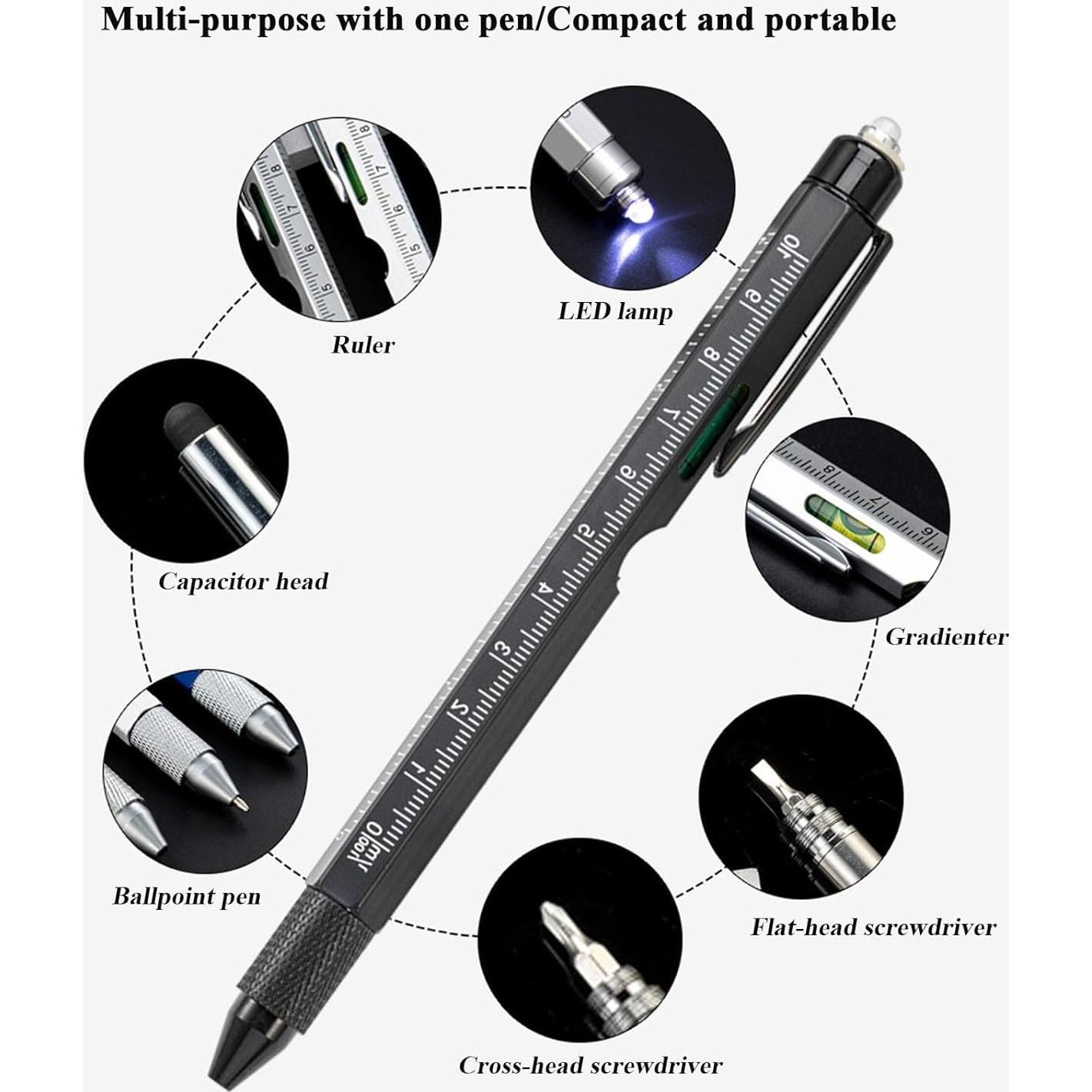 Bolígrafo Multiherramienta 7 en 1 ZPRODESTD Amarillo