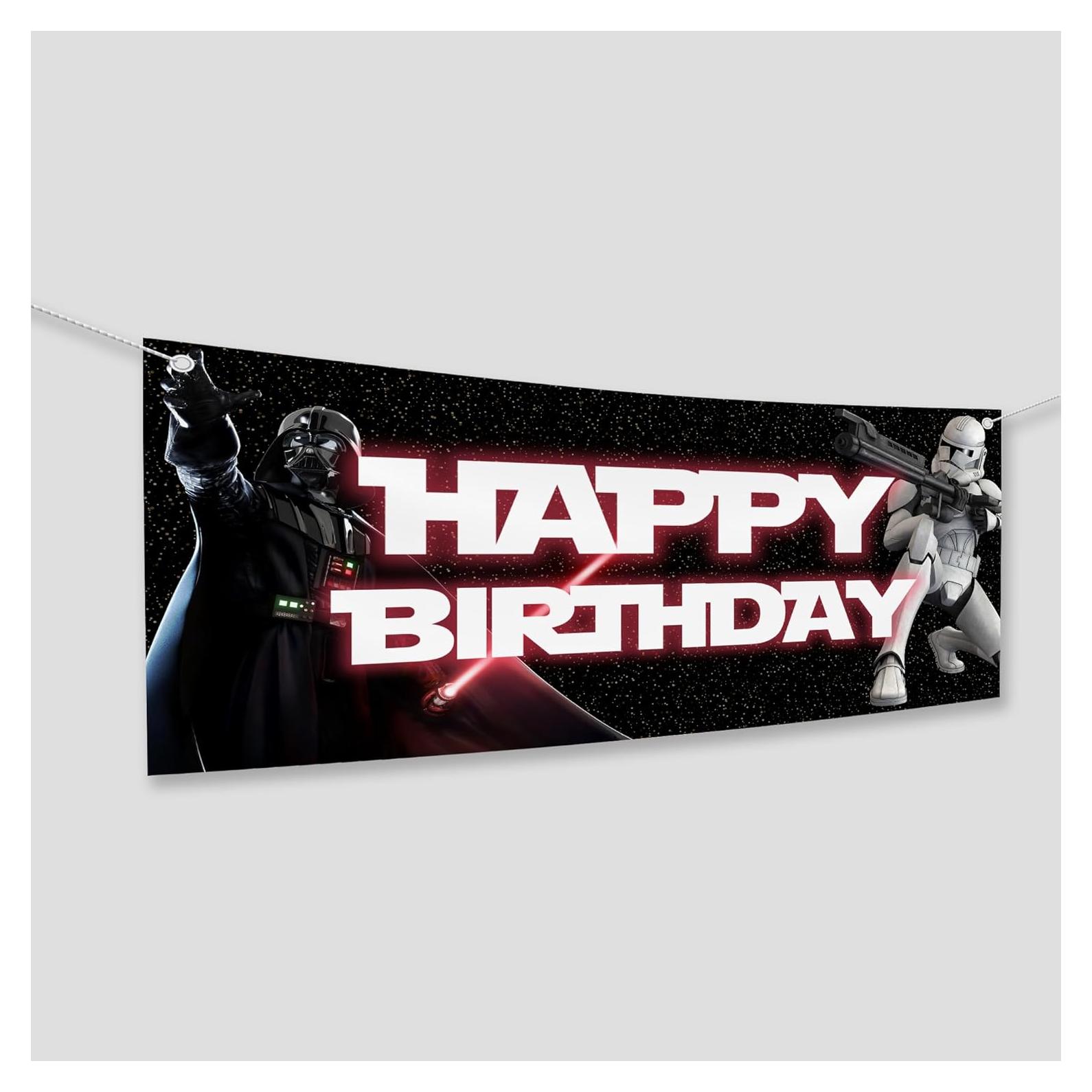 Banner de Cumpleaños Star Wars BCB Print 1.22x0.61m HD