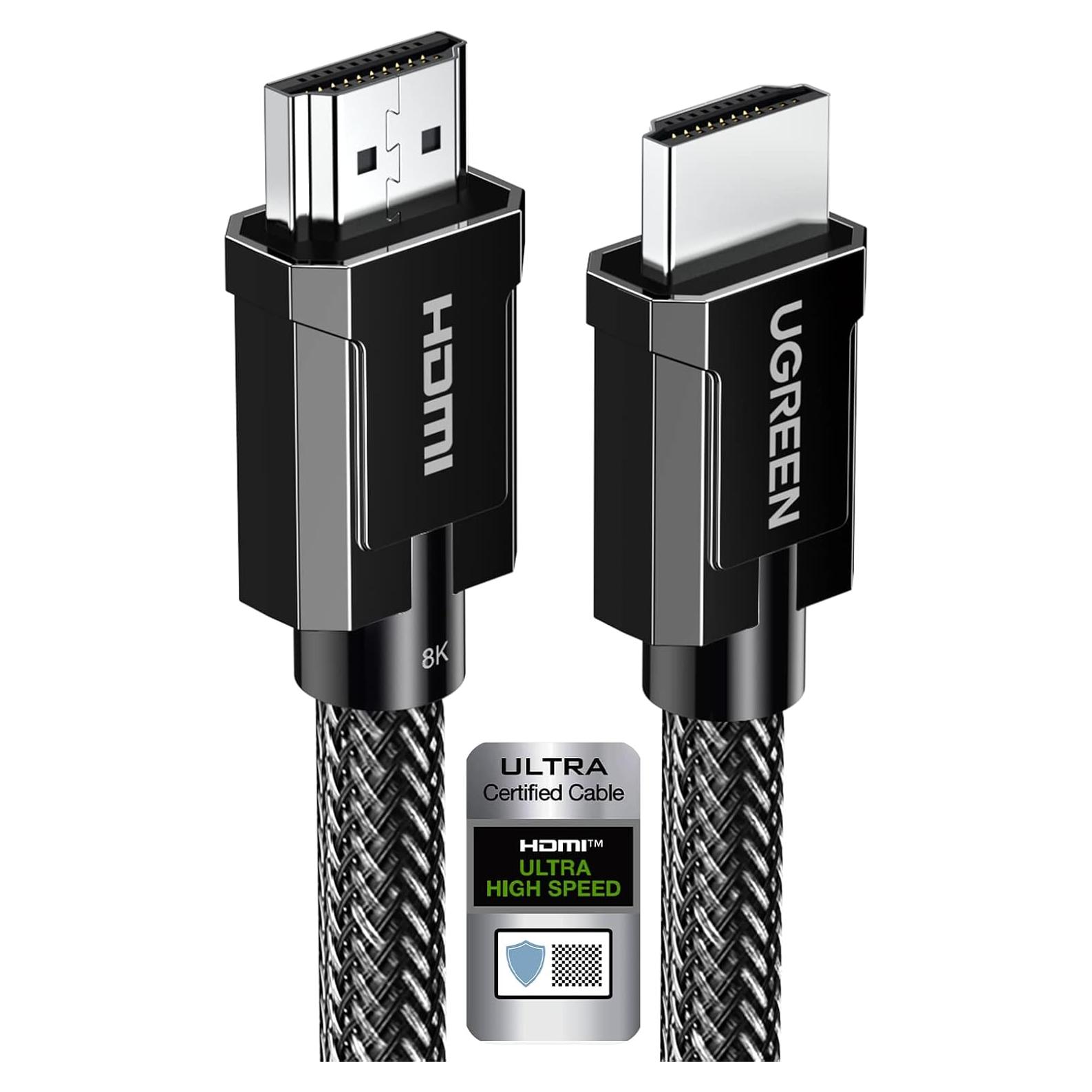 Cable HDMI 2.1 UGREEN 2.0M Ultra Alta Velocidad 8K 48Gbps