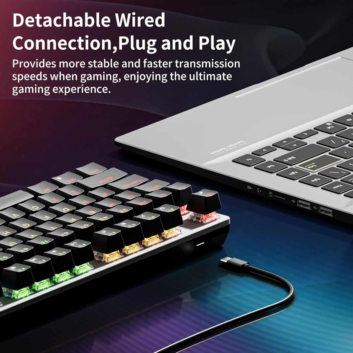 Teclado Mecánico Newmen GM325 Pro, 104 Teclas RGB, USB