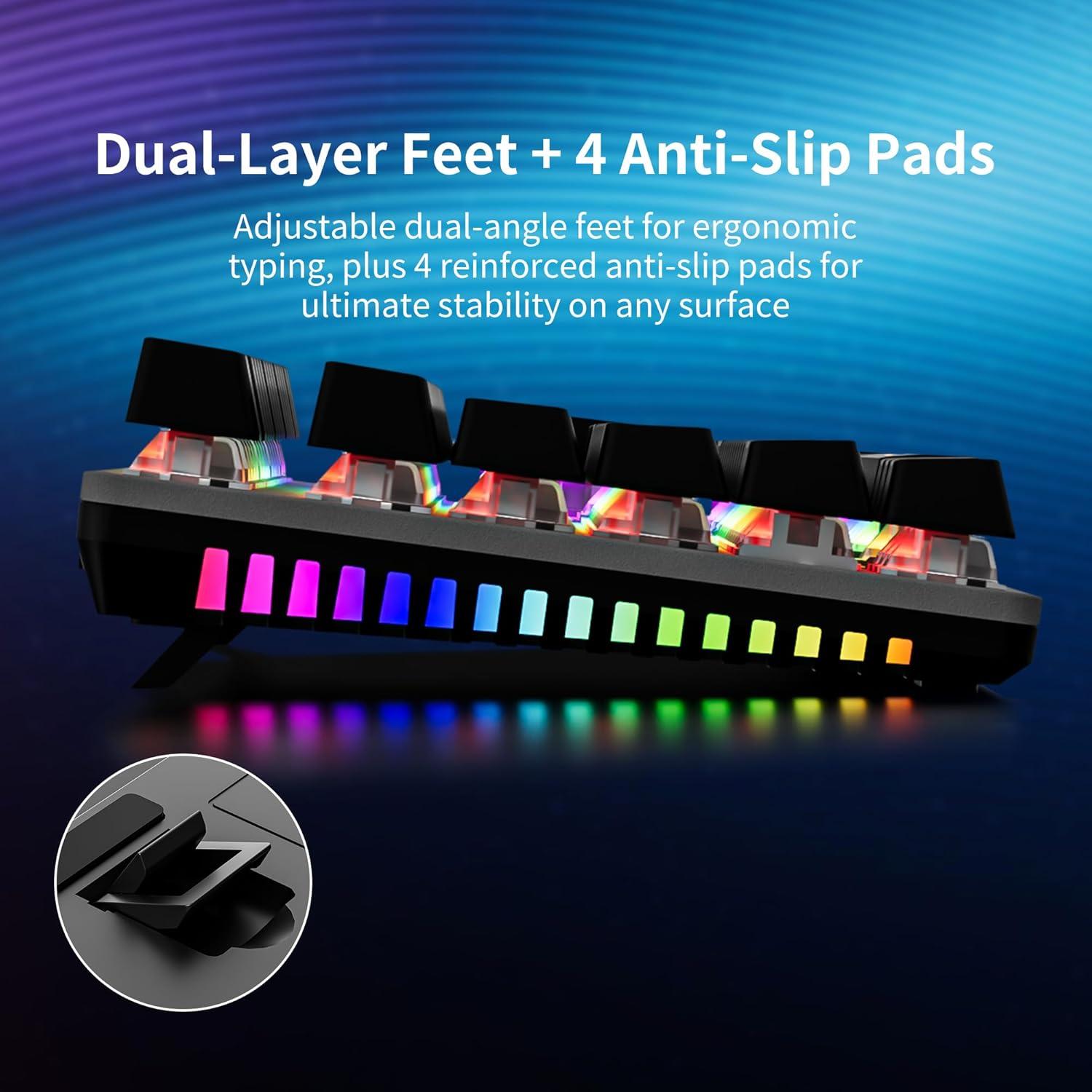 Teclado Mecánico Newmen GM325 Pro, 104 Teclas RGB, USB