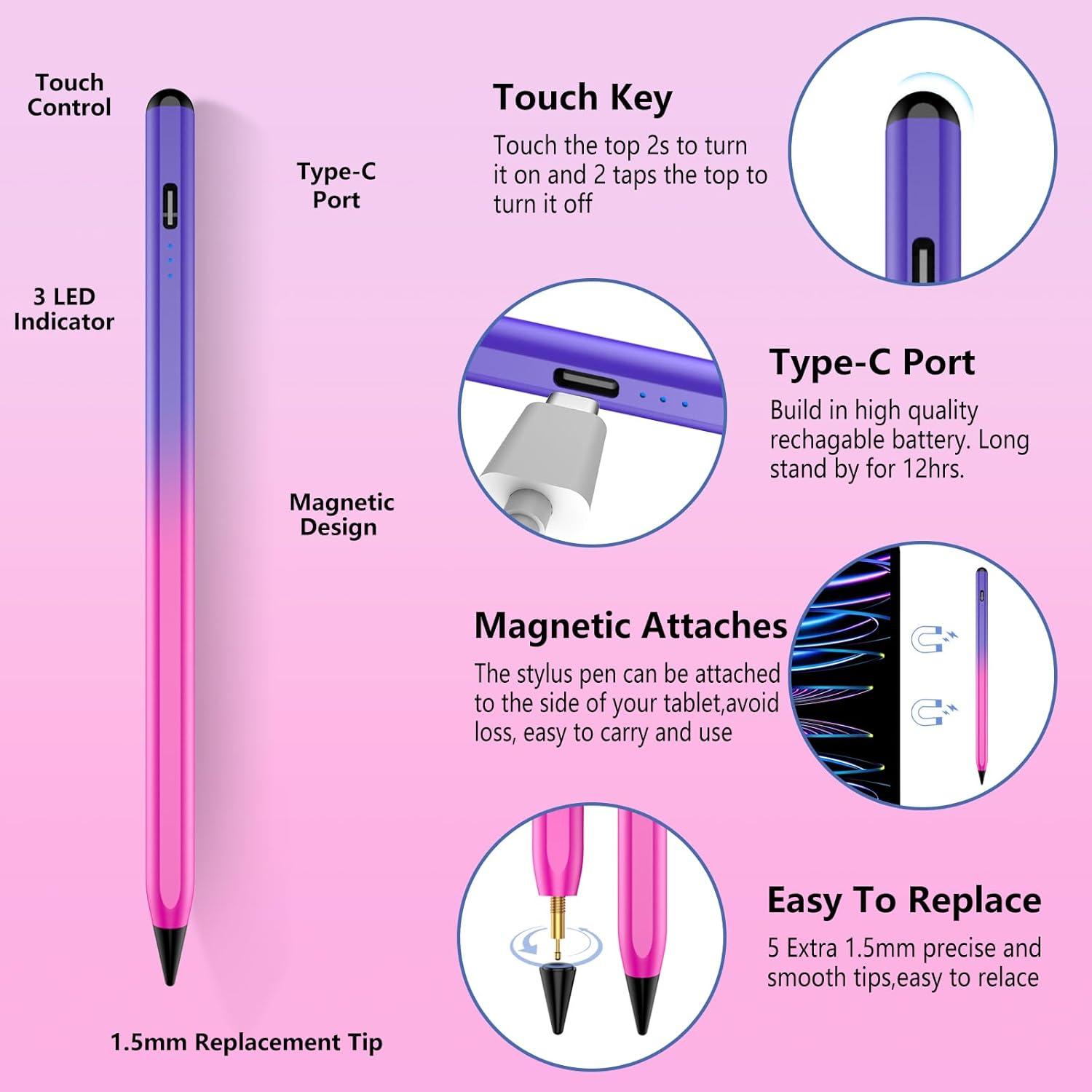 Lápiz Stylus TaIYanG para iPad 2018-2024, Carga Rápida