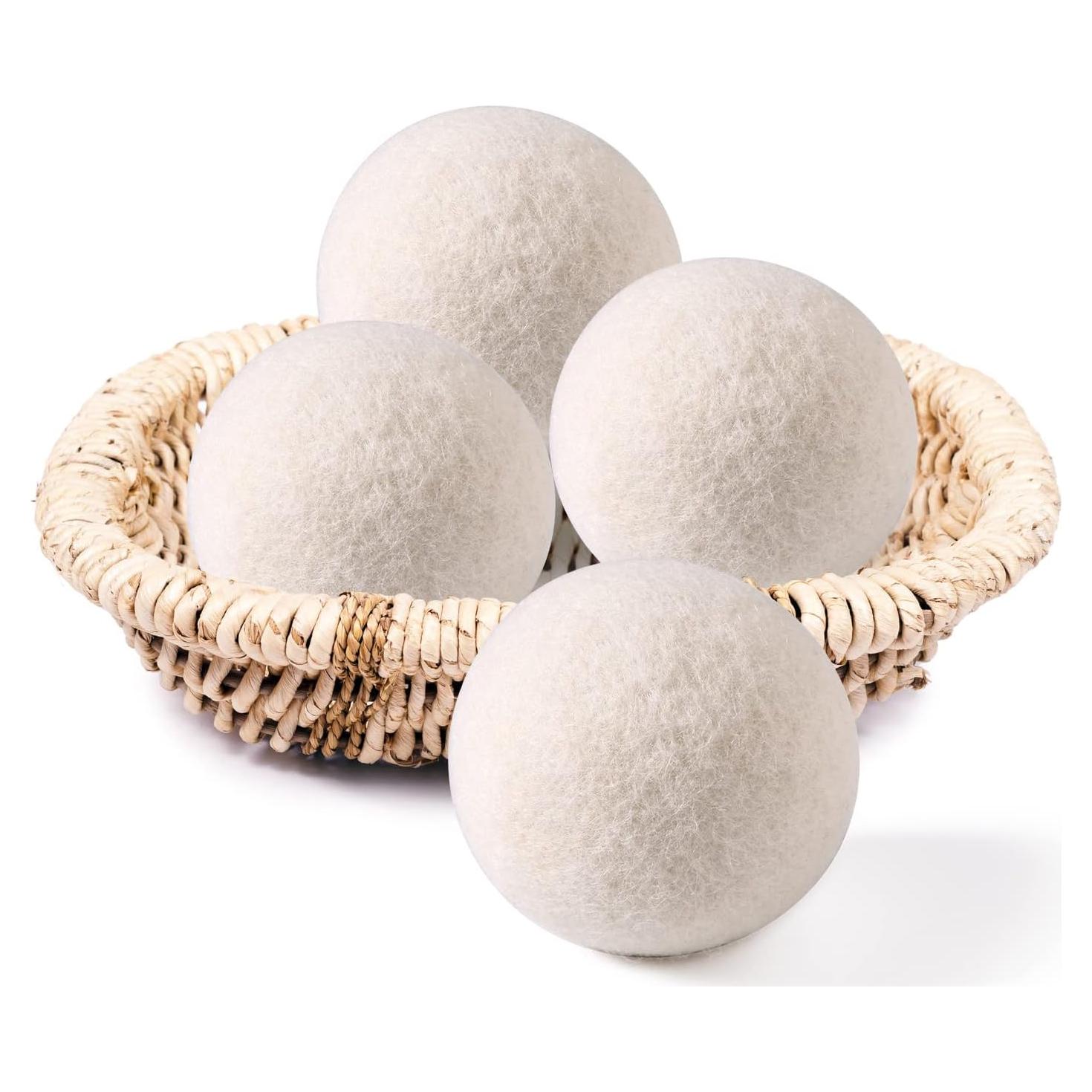 Bolas de Secado de Lana Orgánica 4 Pack XL Softkomfyy