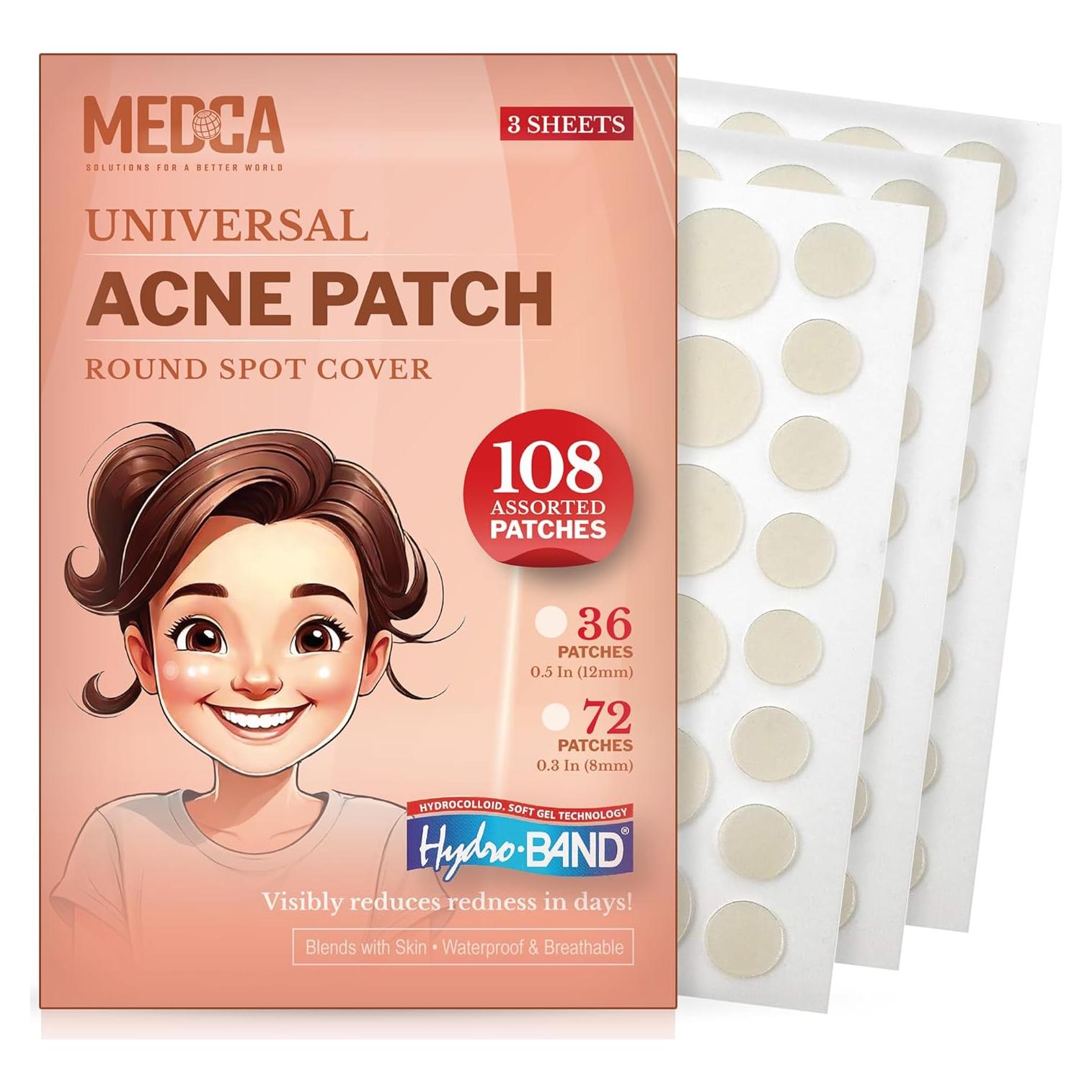 Parche Hidrocoloide para Acné MEDca - 108 Unidades en 2 Tamaños