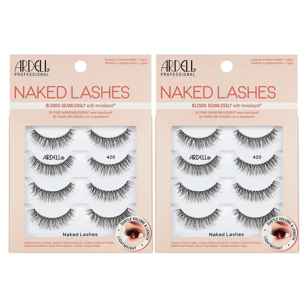 Pestañas Postizas Ardell Naked 420 - 8 Pares, Ligeras y Naturales