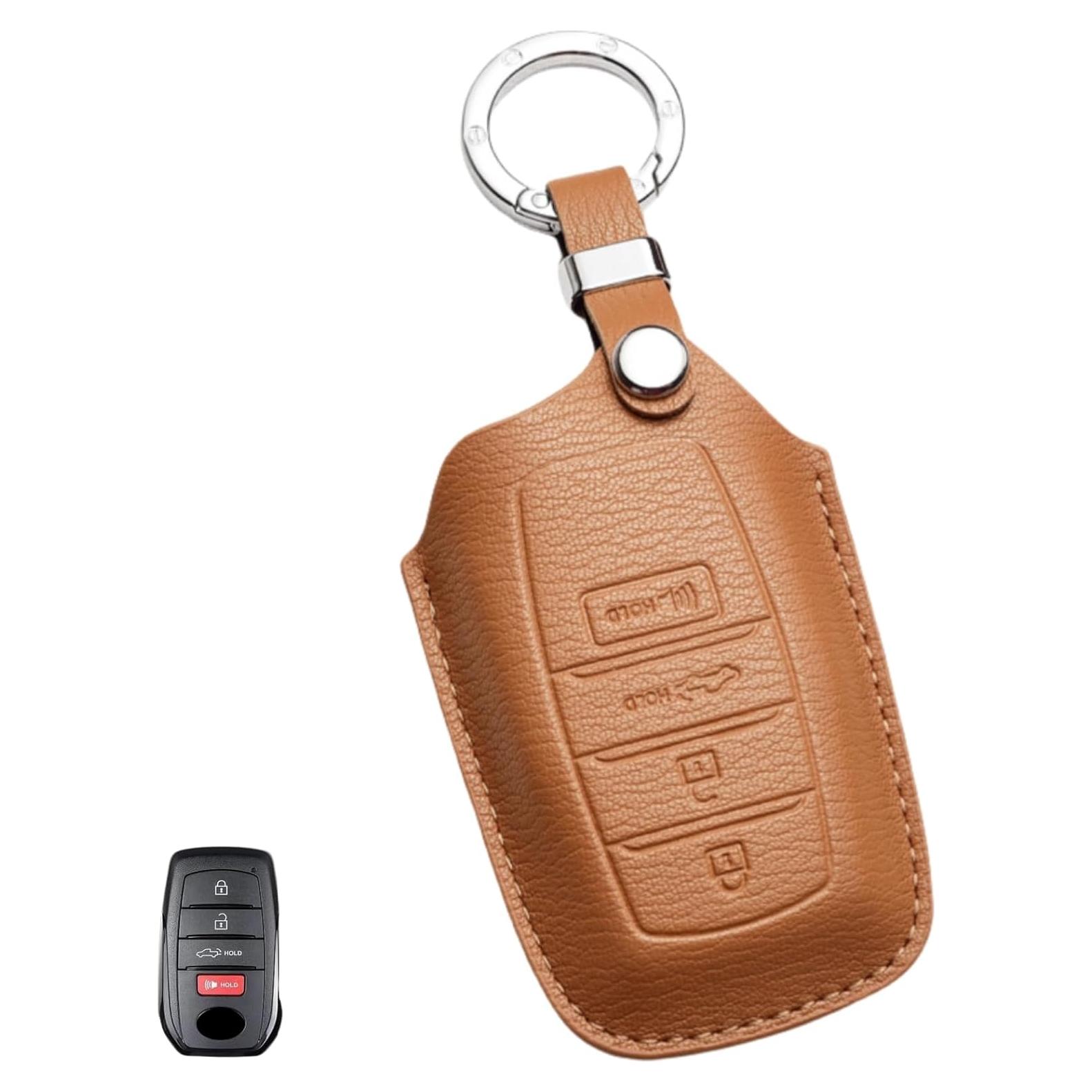 Funda de Llavero de Cuero Premium WiiLemz para Toyota
