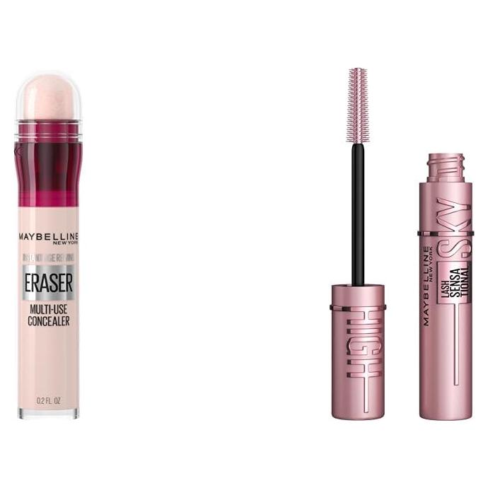 Maybelline Corrector Anti-Ojeras Instant Age Rewind + Máscara Sky High
