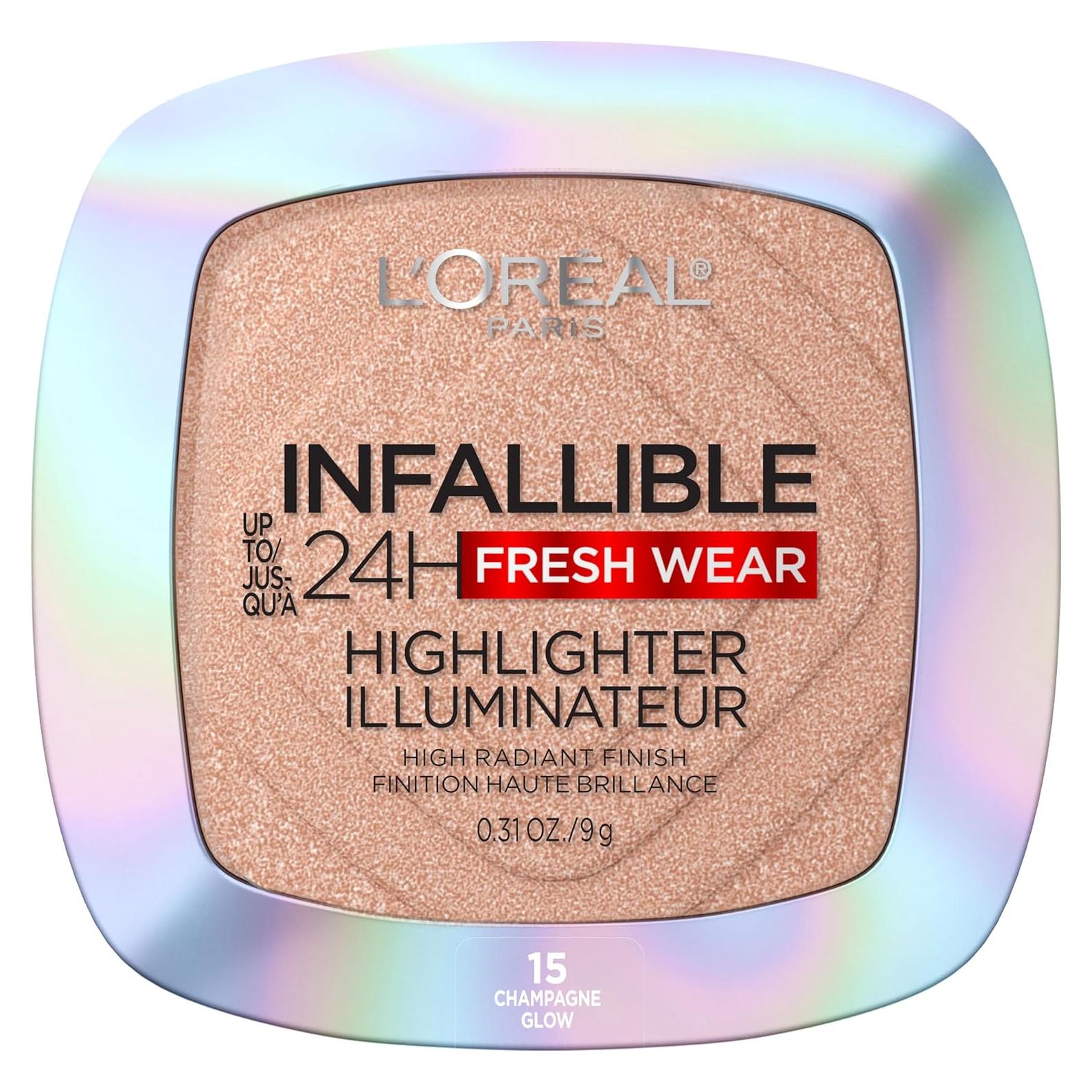 Iluminador en Polvo L'Oreal Paris Infallible 24HR Brillo Champán 8.8g