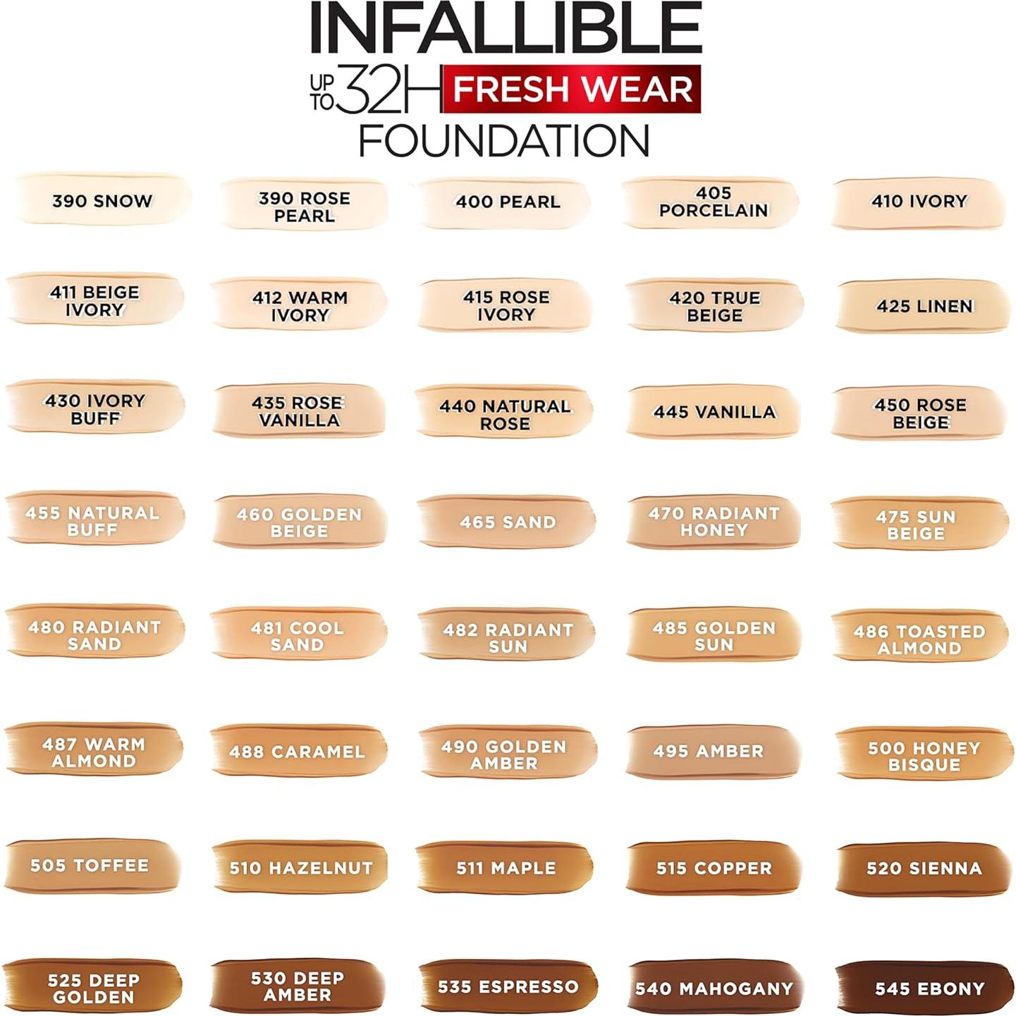 Base de Maquillaje L'Oreal Paris Infallible 411 Beige Marfil 29.57 ml