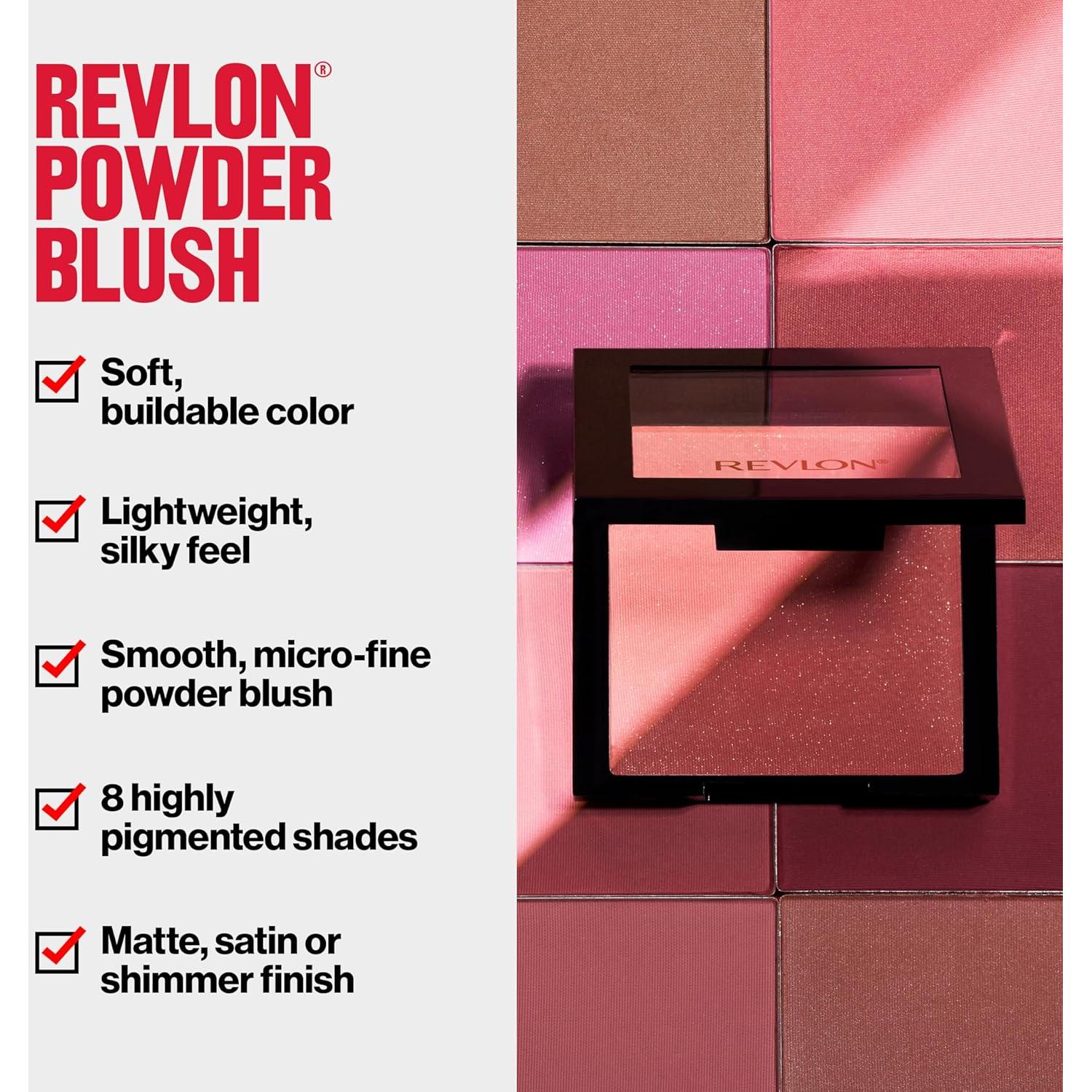 Rubor en Polvo Revlon 004 Encuentro Rosado 4.8g Alta Pigmentación