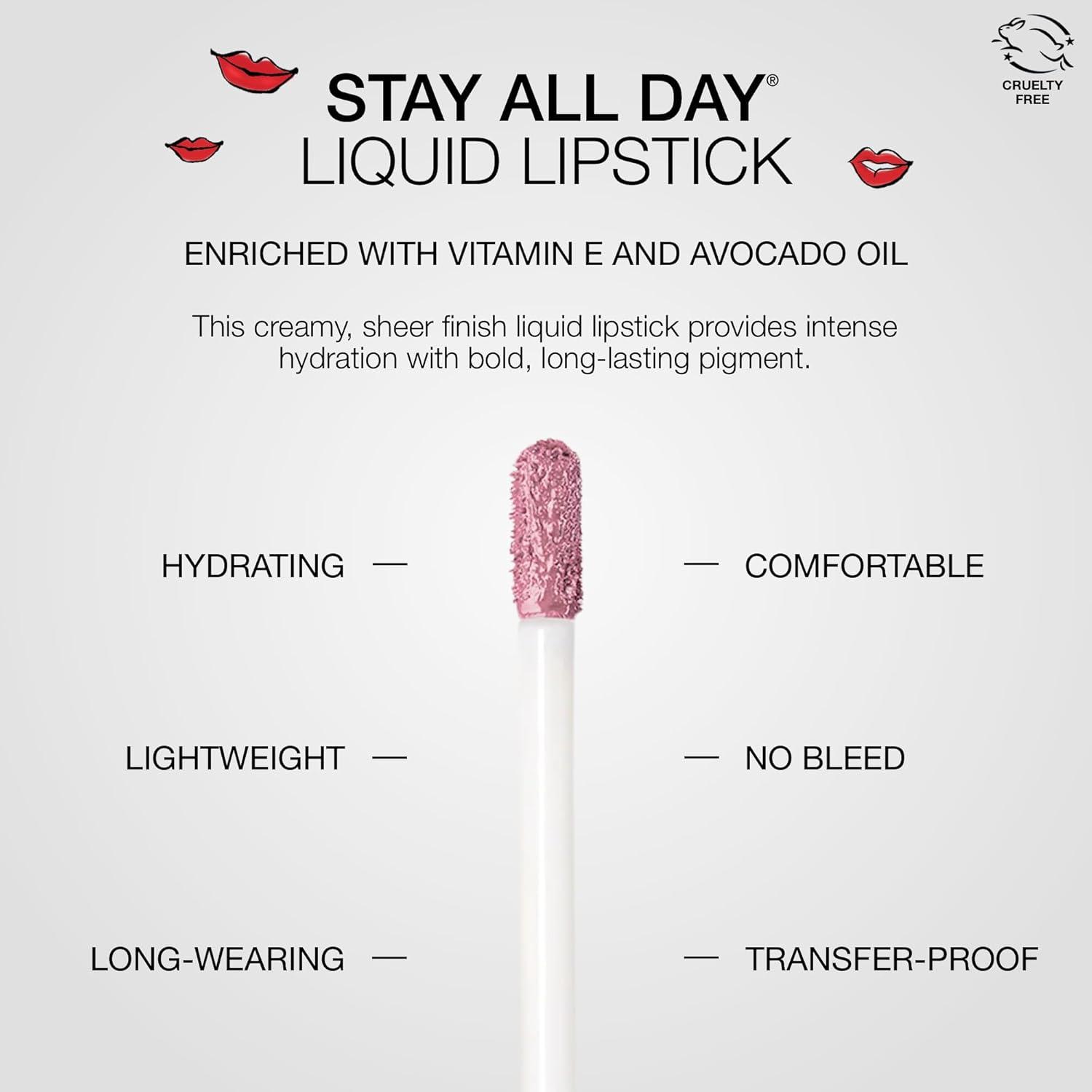 Lápiz Labial Líquido Stila Stay All Day Brillante 2.83g
