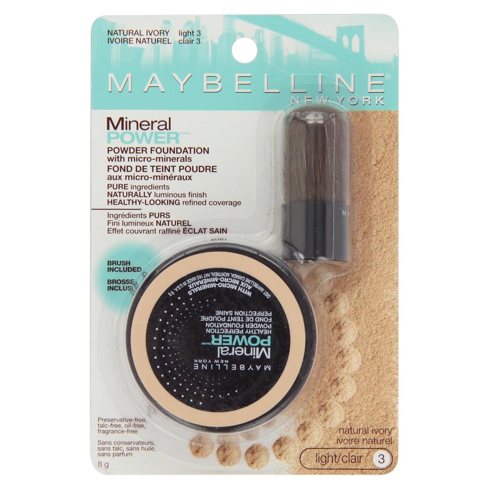 Polvo Base Mineral Maybelline Nueva York Marfil Natural 7.87g