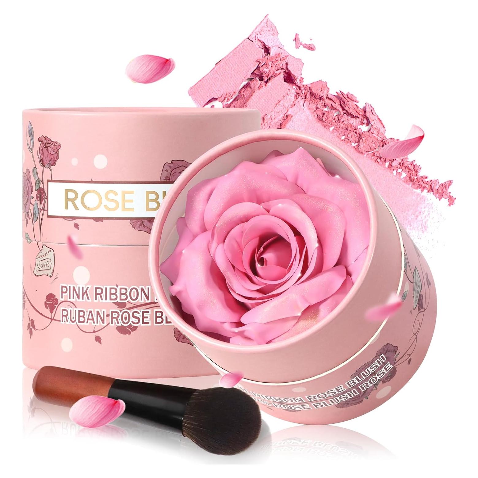 Rubor Crema a Polvo HOSAILY Rosa Suave 3D - Acabado Natural