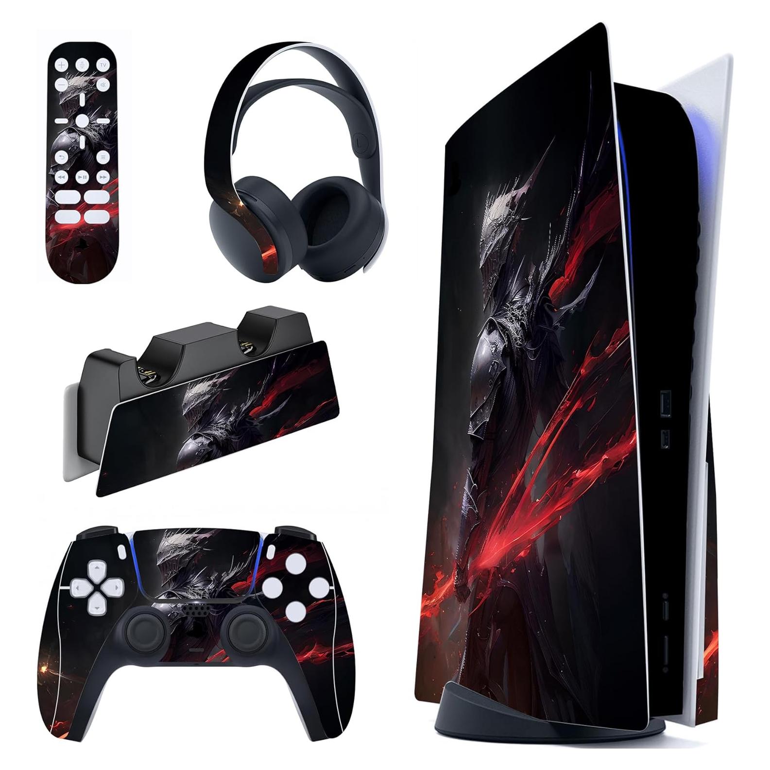 PlayVital Skin Decal Completo para PS5 Edición Disco - Caballero del Abismo