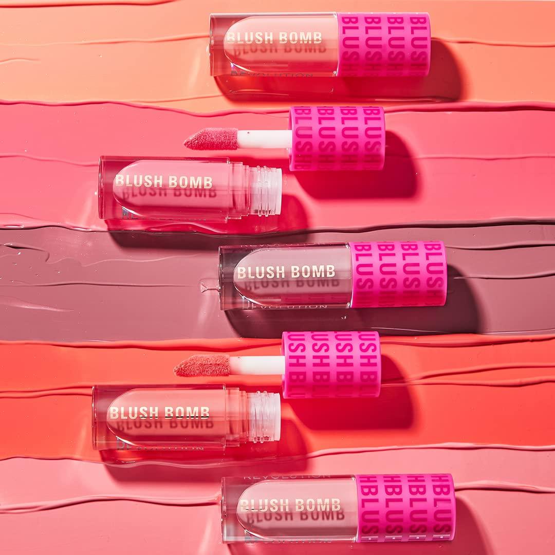 Rubor Líquido Revolution Beauty Blush Bomb Coral Salvaje 4.4 ml