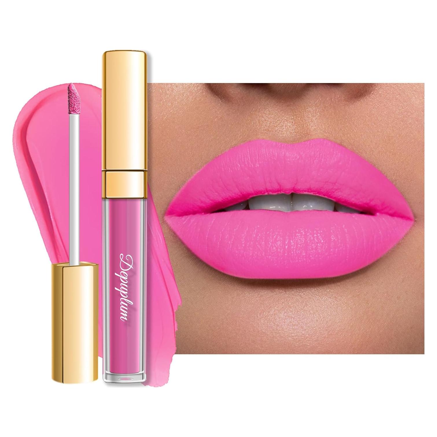 Lápiz Labial Mate Depuplum DM28 Rosa Fruta 17.86g Larga Duración