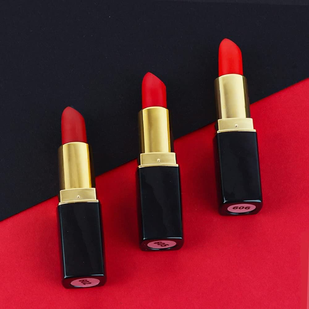 Set de Lápiz Labial Mate Rojo evpct 3 Pcs Larga Duración