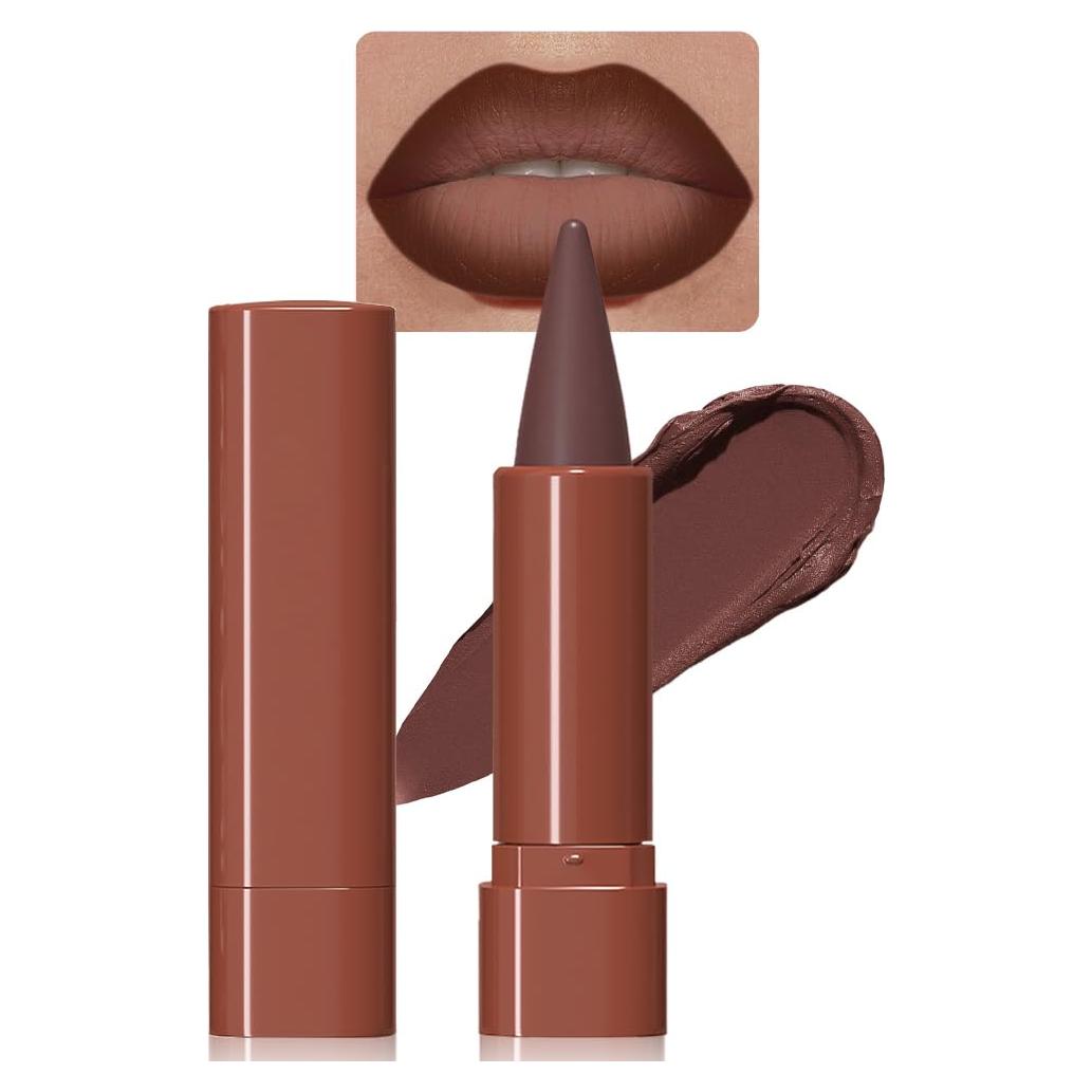 Lápiz Labial y Delineador 2 en 1 BINGBRUSH Marrón Oscuro