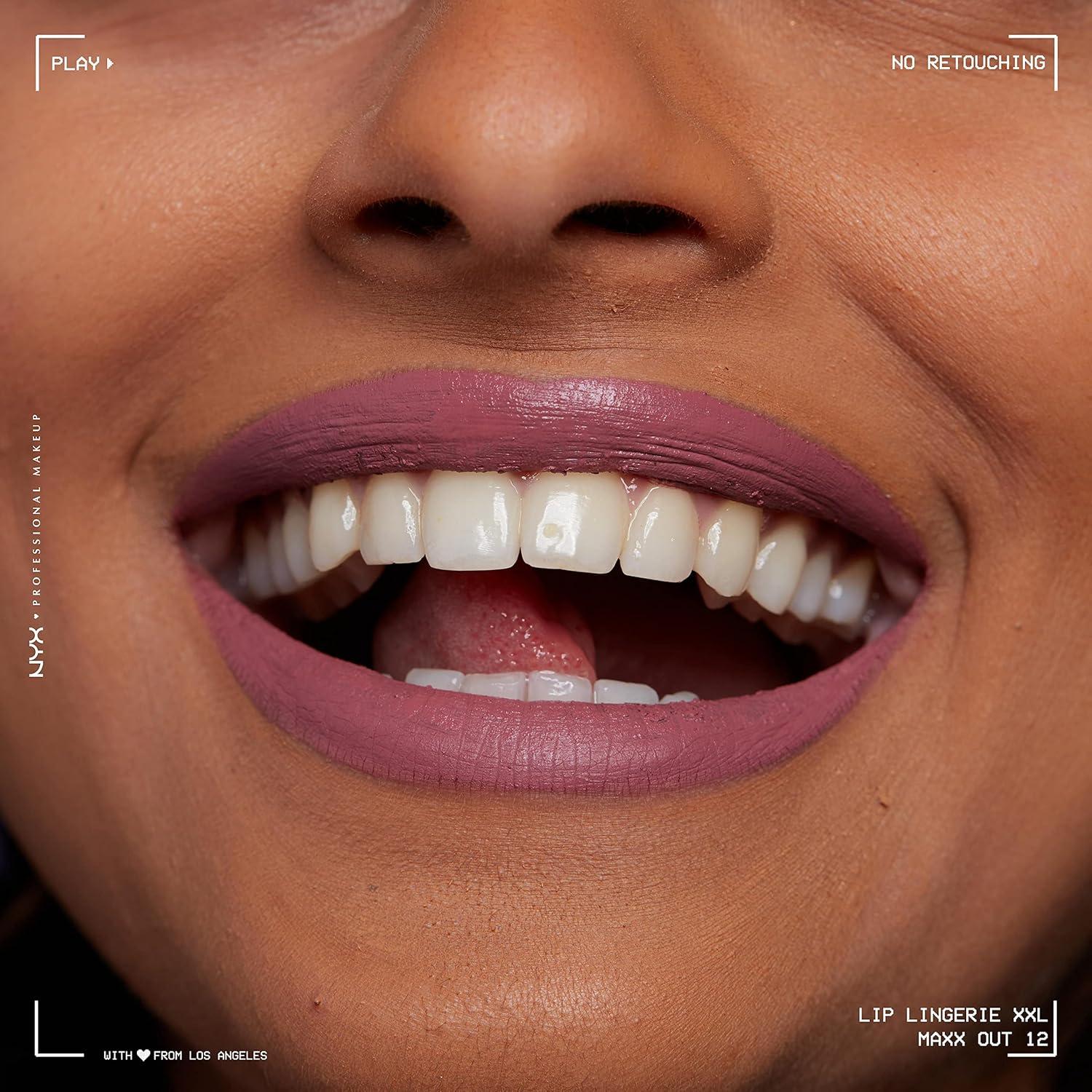 Labial Líquido Mate NYX Lip Lingerie XXL 3.85 ml Rosa Claro