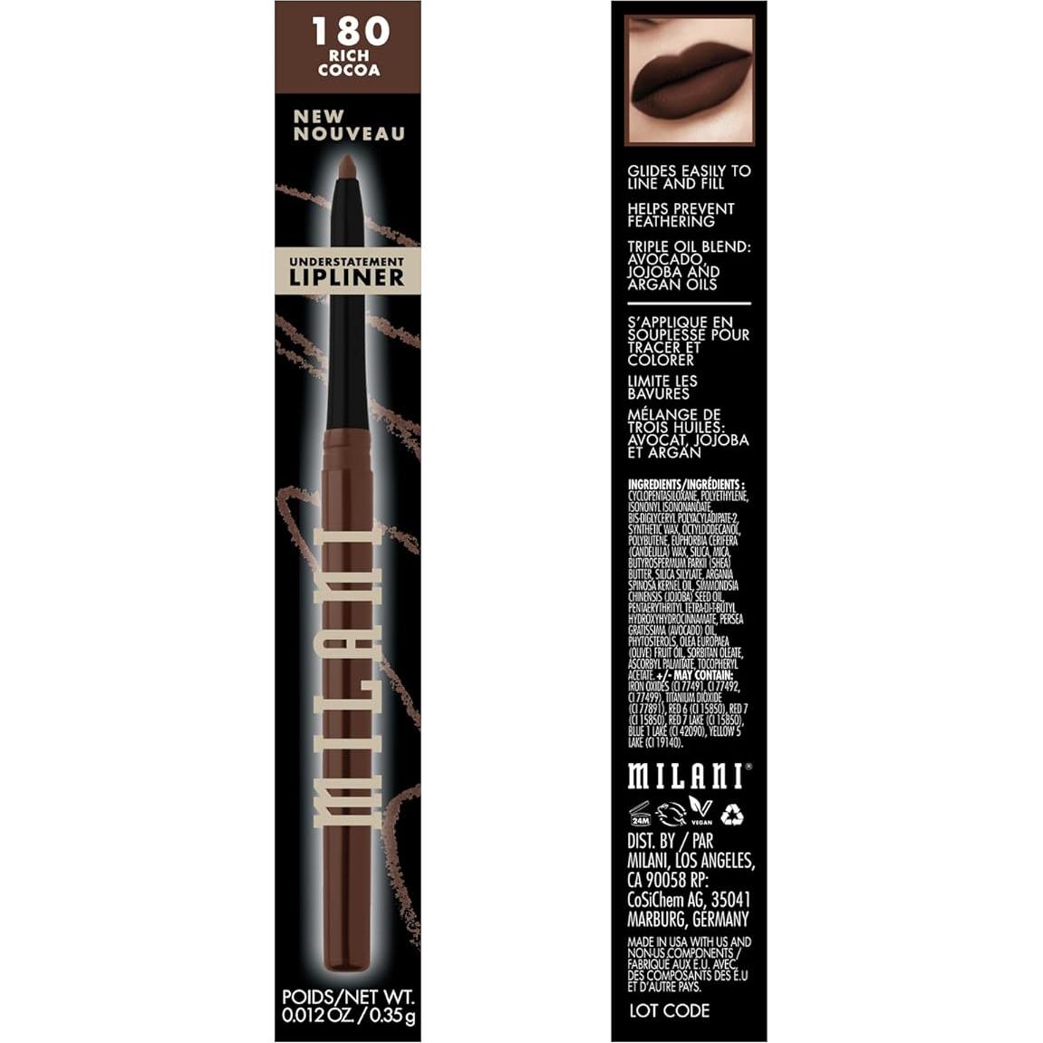 Delineador de Labios Milani Understatement - Retráctil y Pigmentado