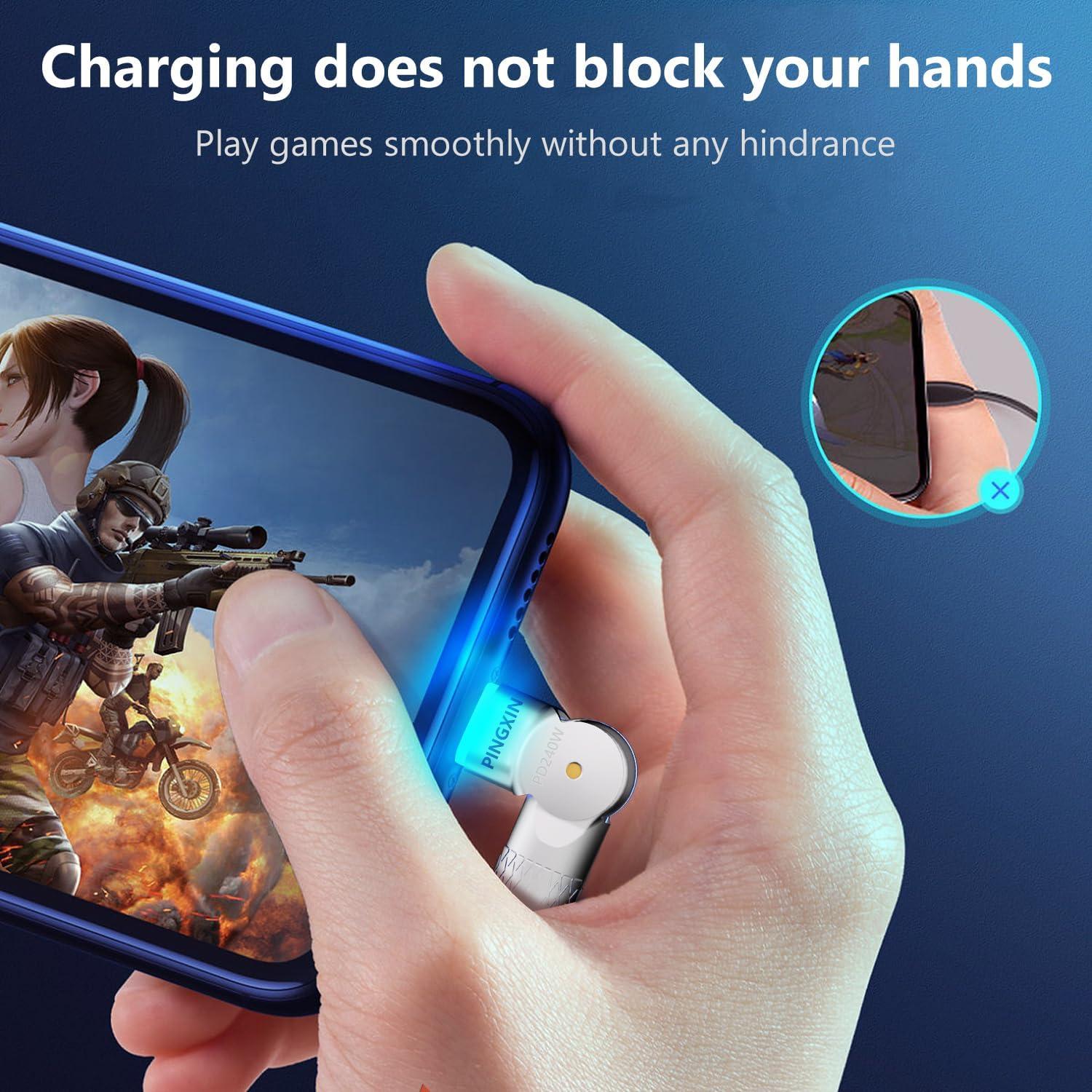 Cable USB C a USB C 240W PINGXIN 2-Pack 6.6ft Carga Rápida