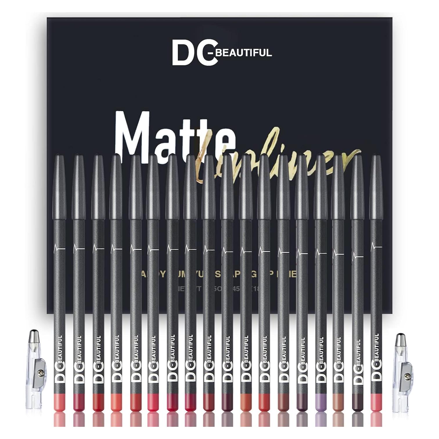 Set de 18 Lápices Labiales DC-BEAUTIFUL Impermeables