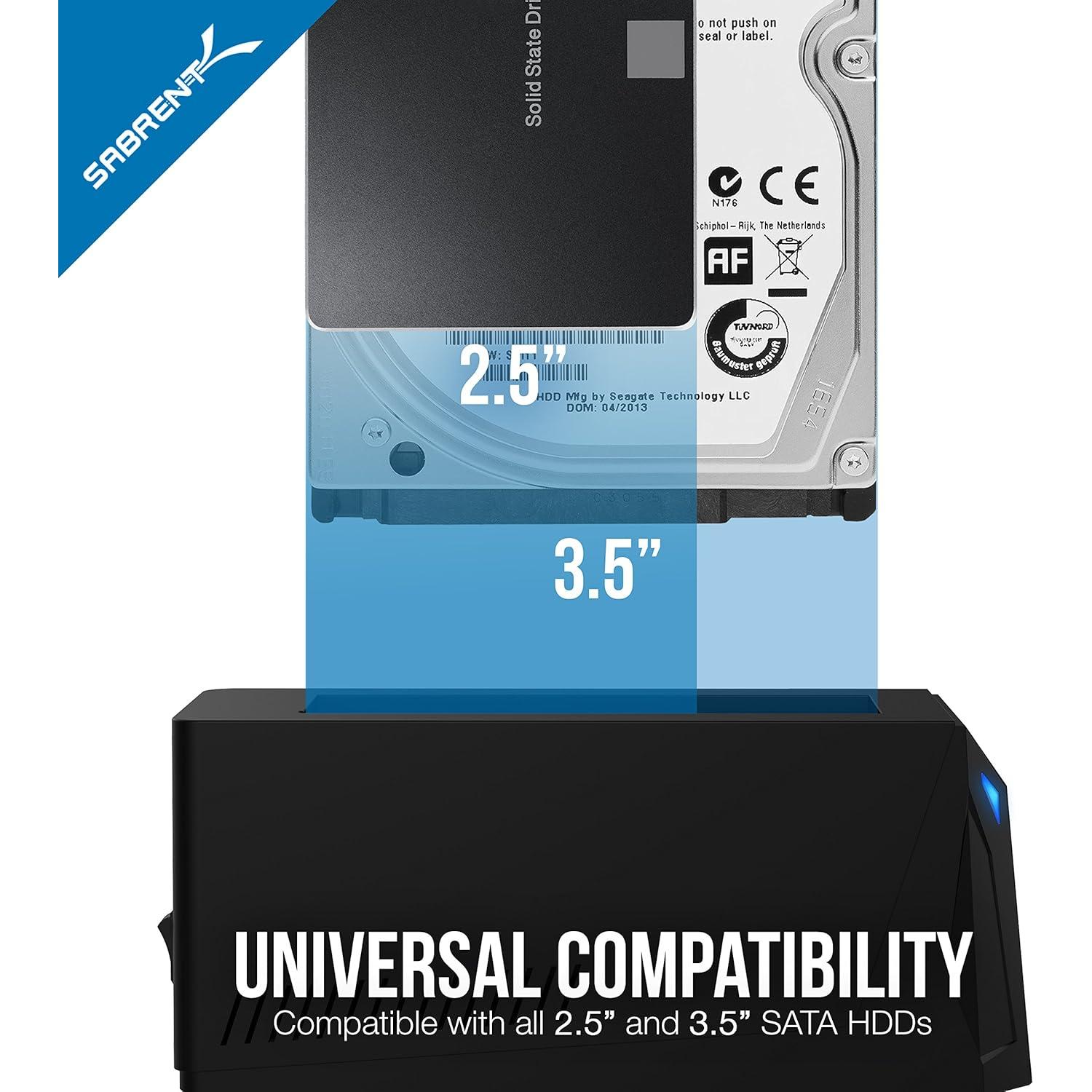 Estación de Acoplamiento SATA Sabrent EC-UBLB USB 3.0 2.5/3.5"