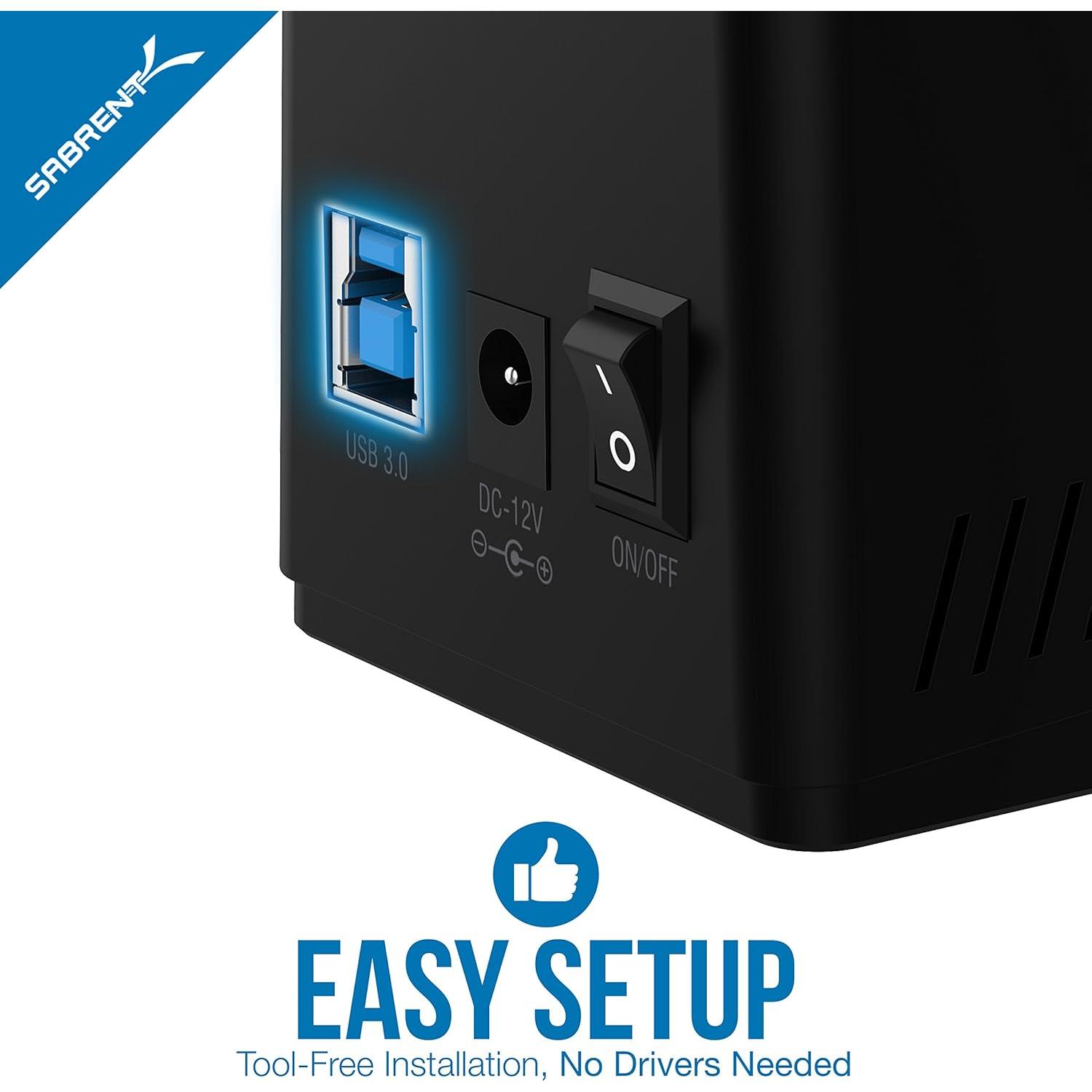 Estación de Acoplamiento SATA Sabrent EC-UBLB USB 3.0 2.5/3.5"