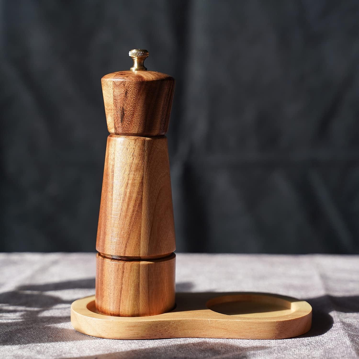 Molinillo de Pimienta DeroTeno Acacia 16.5 cm Manual Ajustable