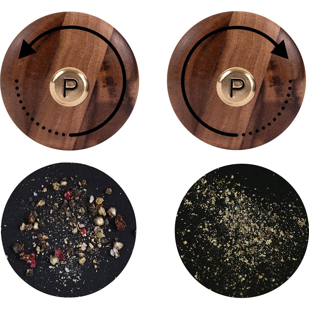 Molinillo de Pimienta DeroTeno Acacia 16.5 cm Manual Ajustable