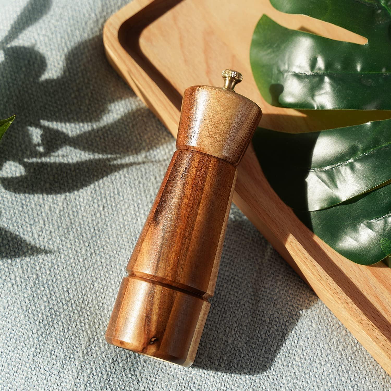 Molinillo de Pimienta DeroTeno Acacia 16.5 cm Manual Ajustable