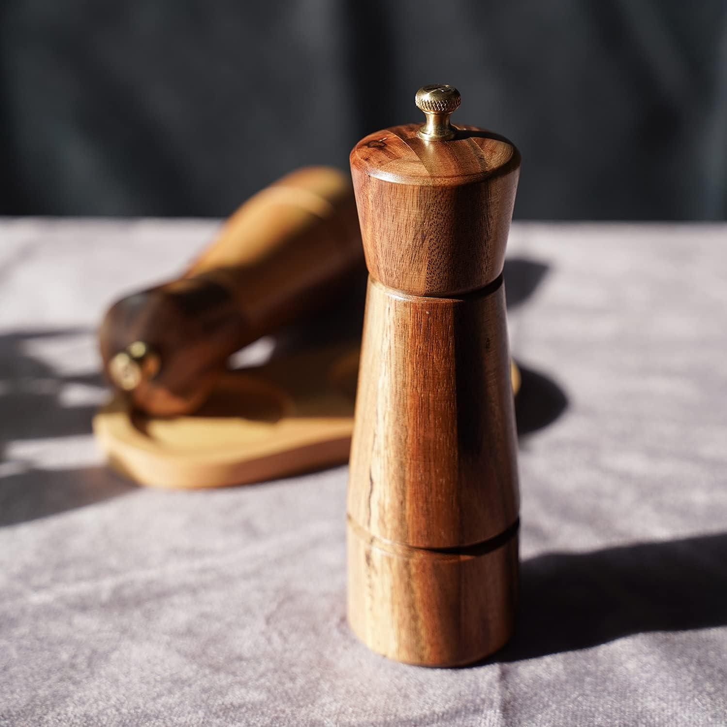 Molinillo de Pimienta DeroTeno Acacia 16.5 cm Manual Ajustable