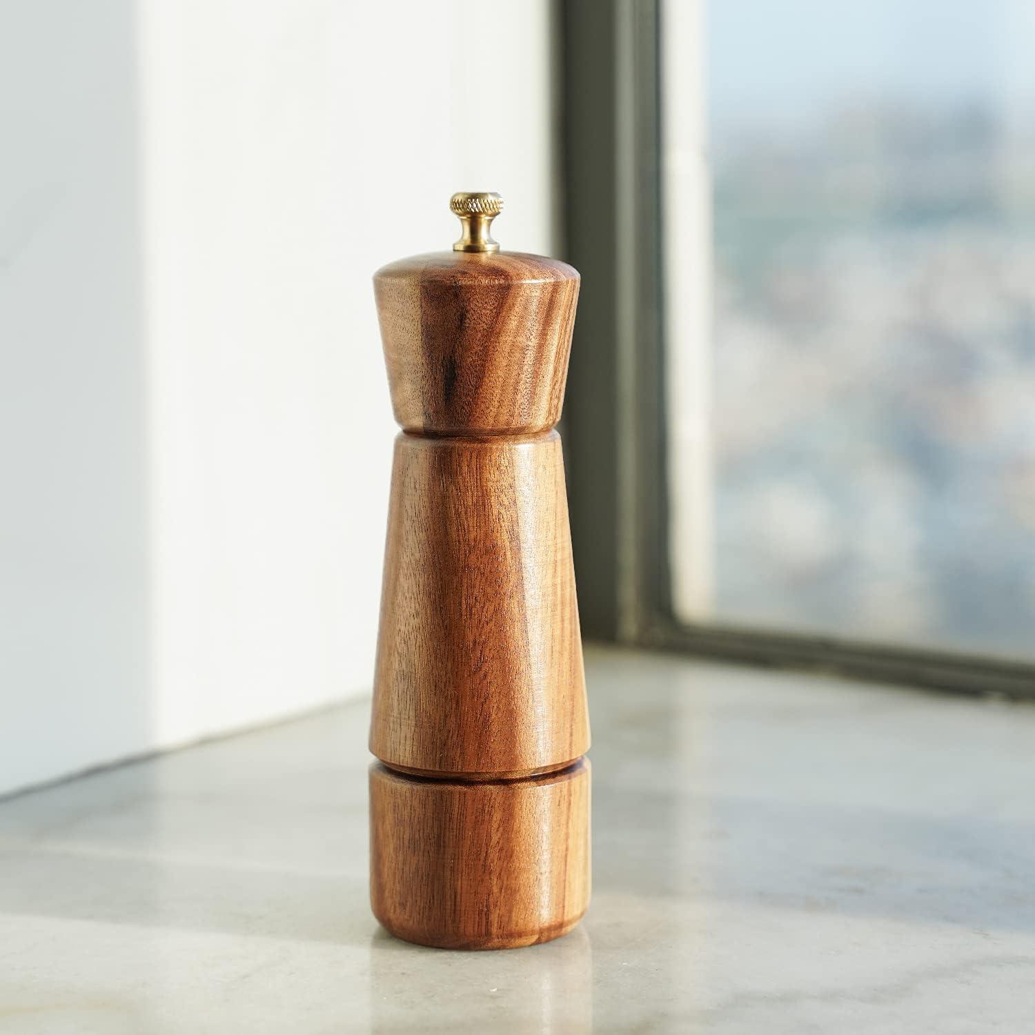 Molinillo de Pimienta DeroTeno Acacia 16.5 cm Manual Ajustable