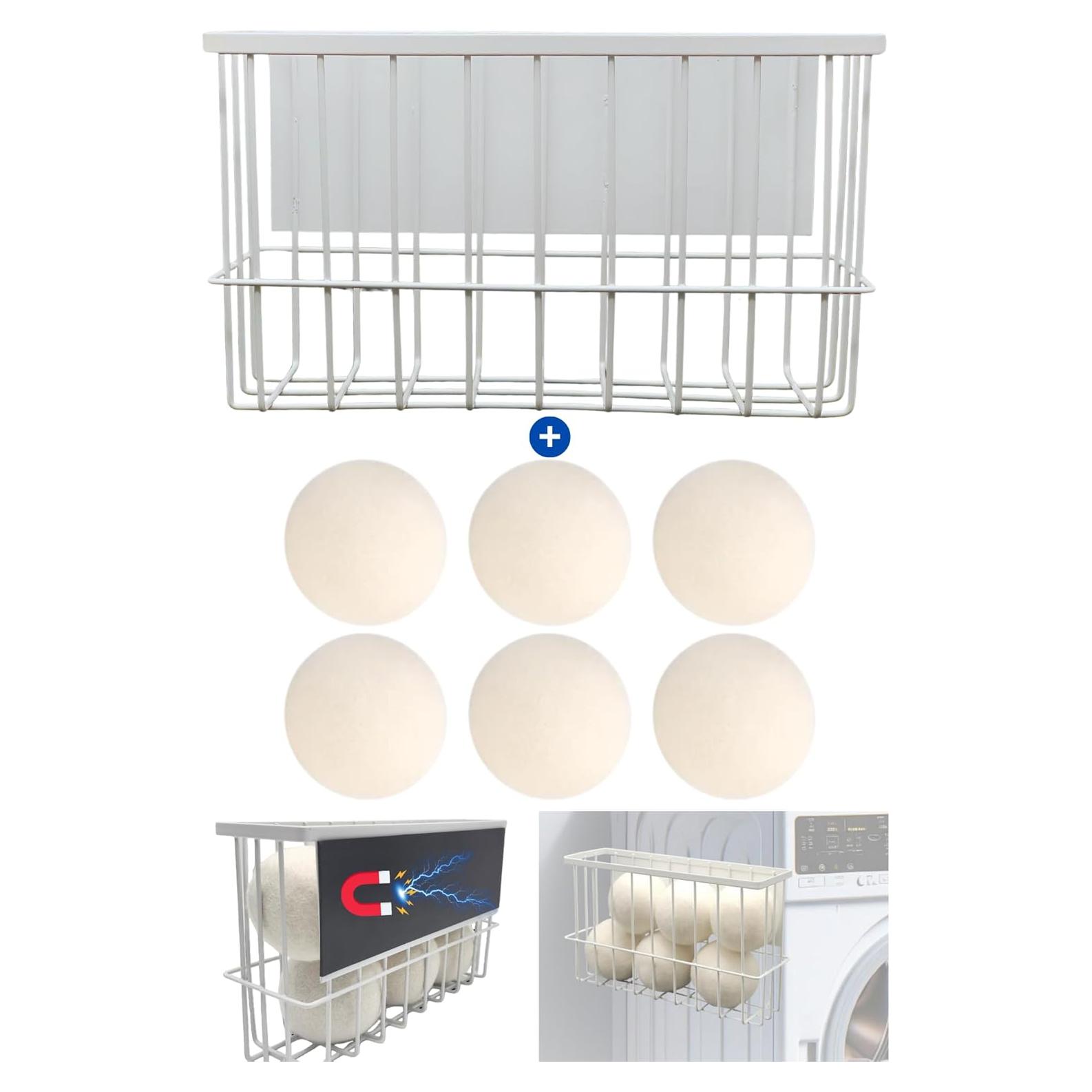 Pelotas de Secadora de Lana ENUKYCOM 6 Pcs + Soporte Magnético