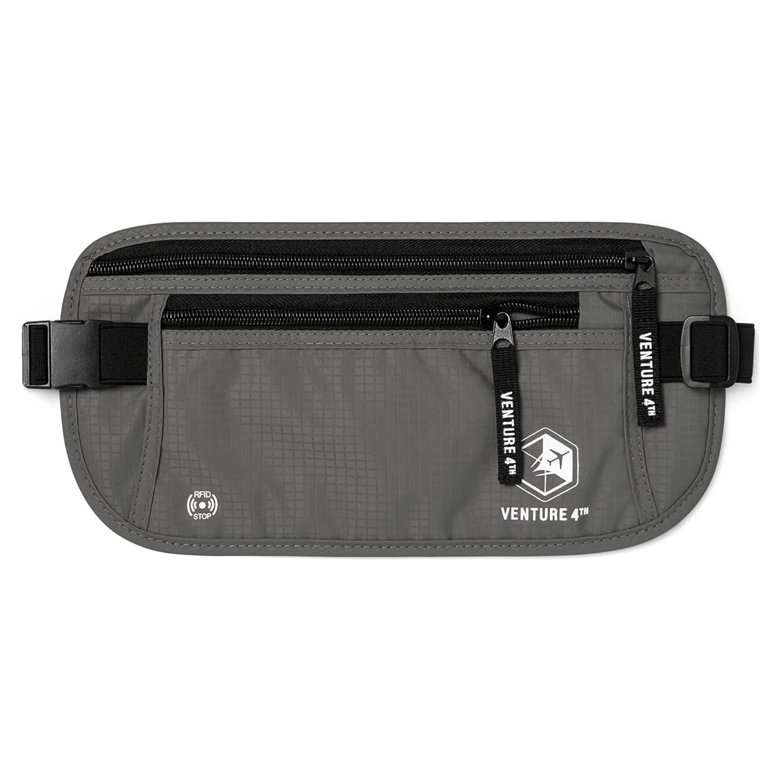Cinturón de Dinero VENTURE 4TH con Bloqueo RFID - Gris