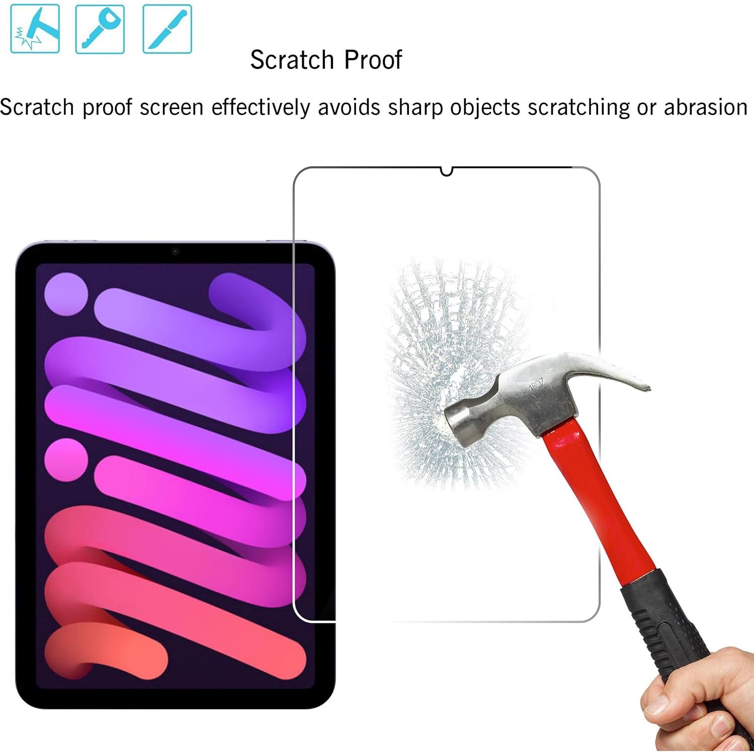 Protector de Pantalla Ailun para iPad Mini 7 y 6, 8.3" Vidrio Templado