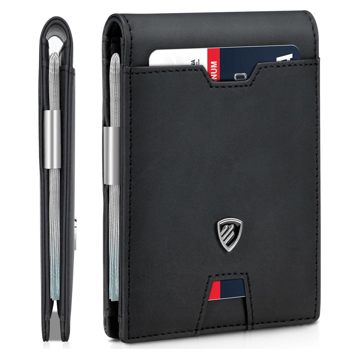 Cartera Slim RUNBOX para Hombre con Clip y Bloqueo RFID