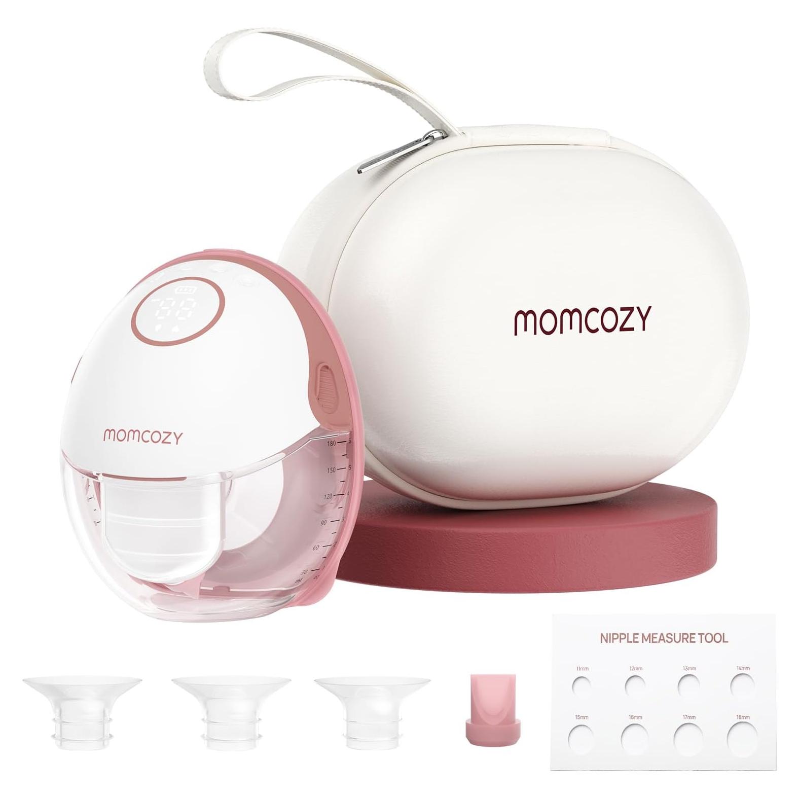 Extractor de Leche Manos Libres Momcozy M6 Rojo Acogedor 24mm