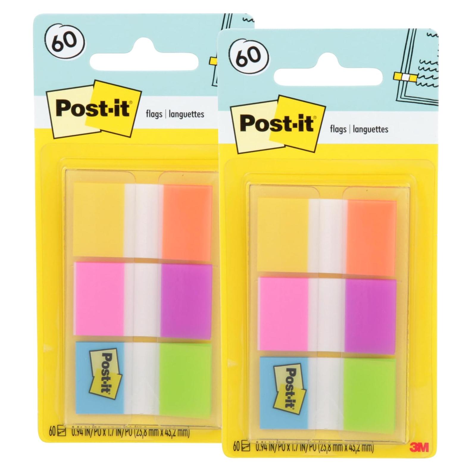 Banderas Post-it 680-EG-ALT Brillo Eléctrico 2 Piezas