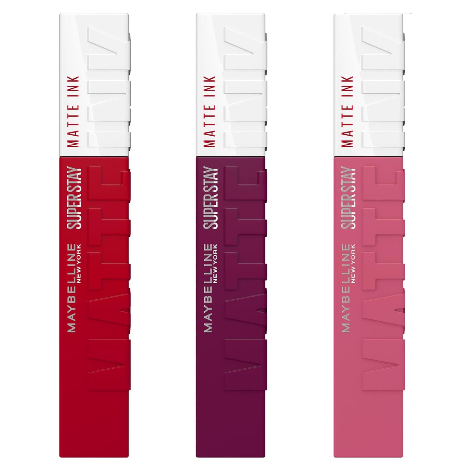 Kit de Pintalabios Mate Maybelline NY 3-Pack Larga Duración