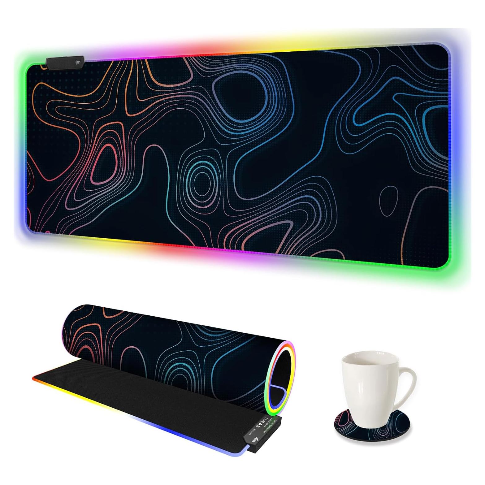 Alfombrilla de Ratón RGB ARTOS Grande 90x40cm Impermeable