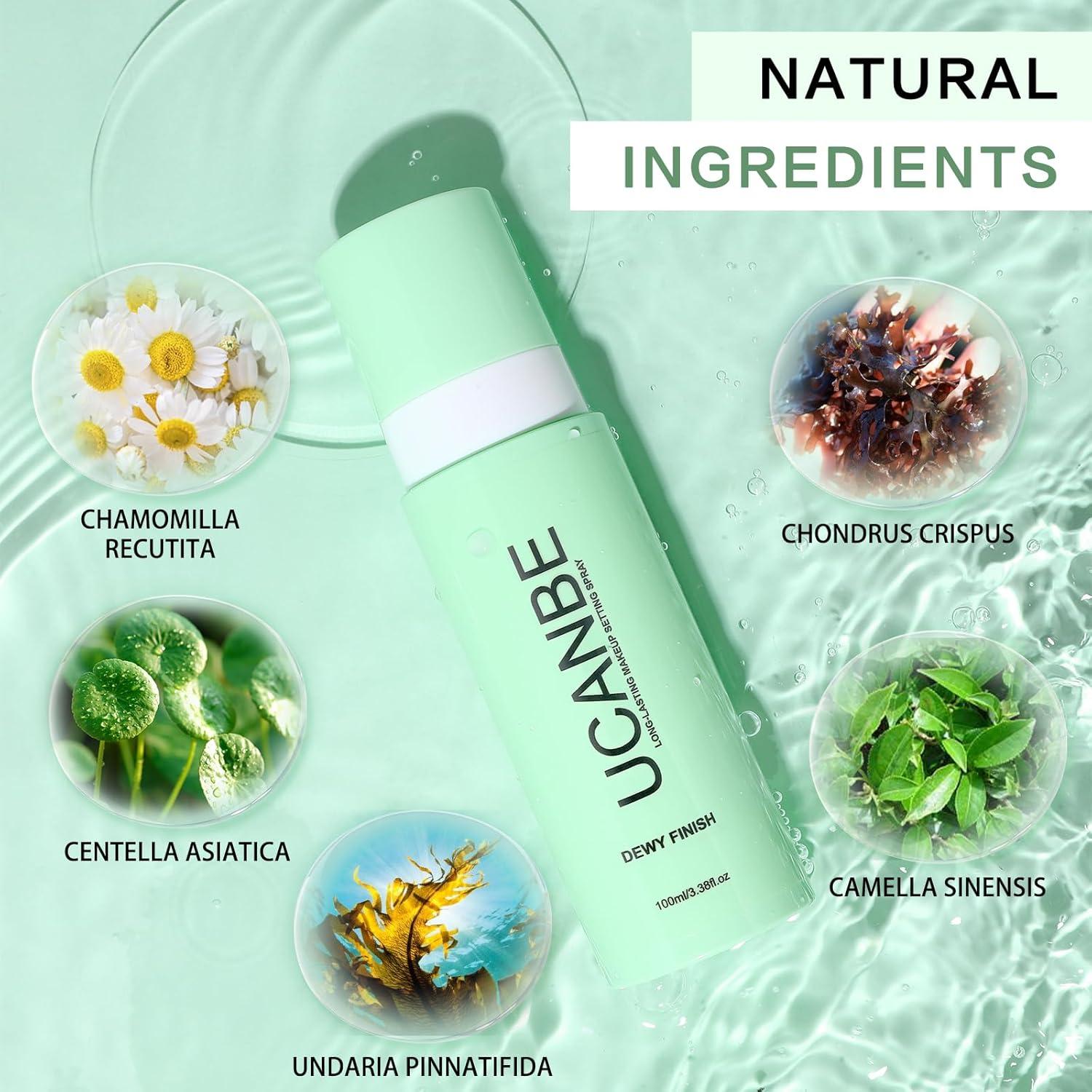 Spray Fijador de Maquillaje UCANBE 100 ml Brillante Hidratante