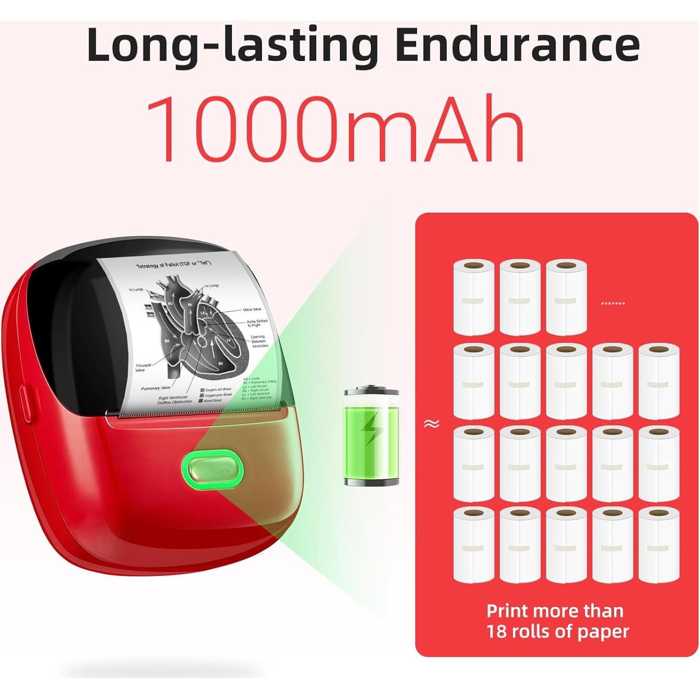 Impresora de Etiquetas ORGSTA S002 Bluetooth Térmica Portátil