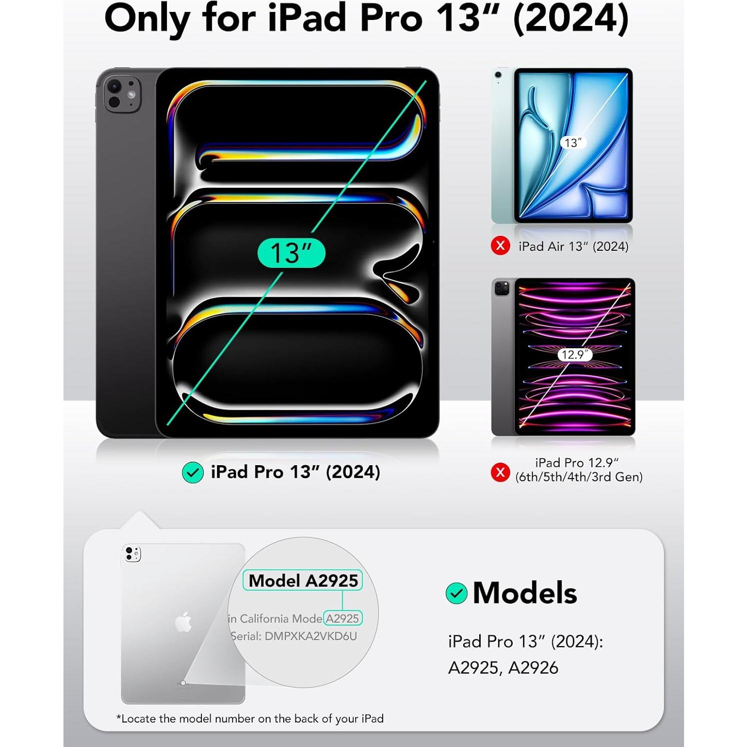 Protector de Pantalla ESR para iPad Pro 13" 2024 - Vidrio Templado