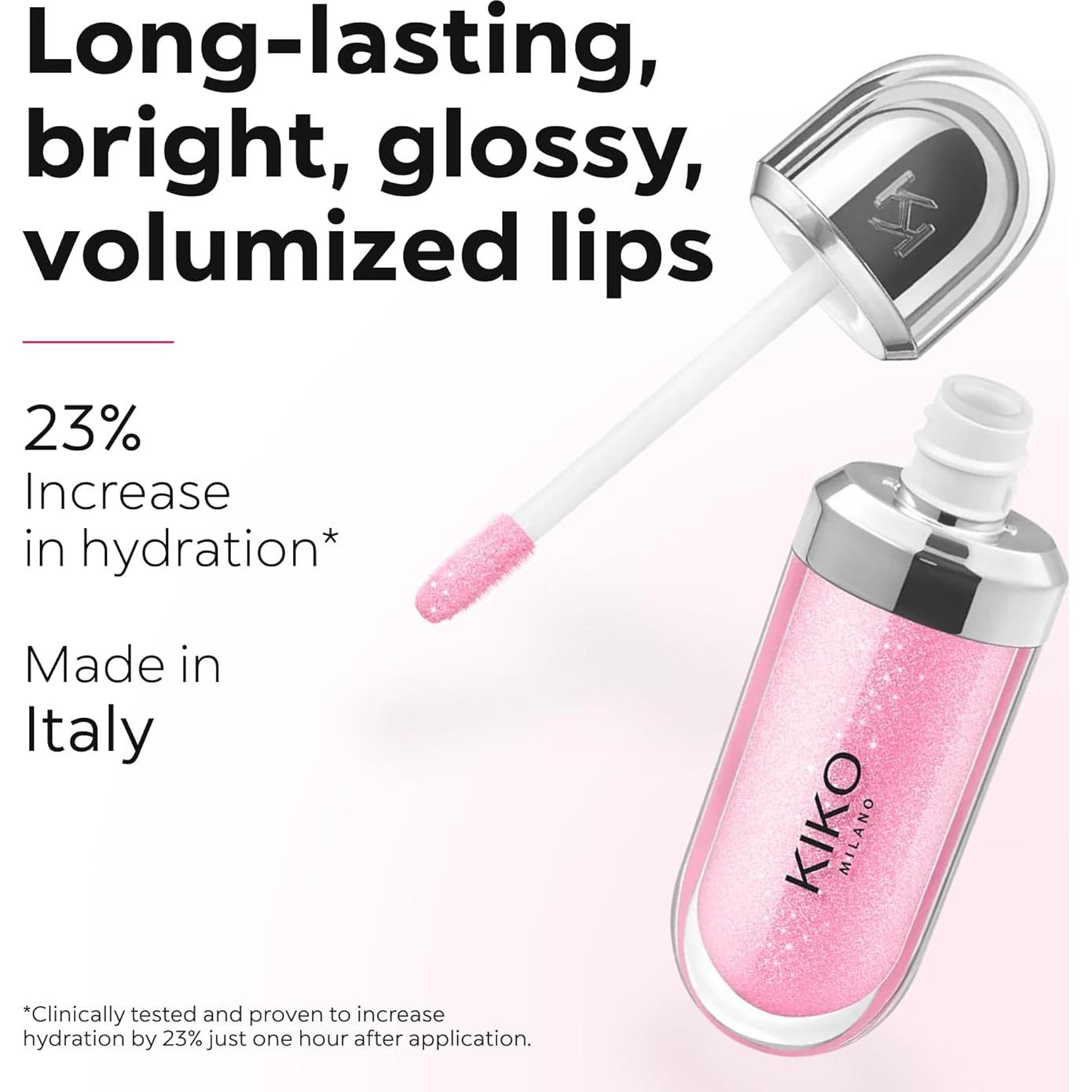 Brillo Labial Hidratante KIKO Milano 3D Color 41 Rosado