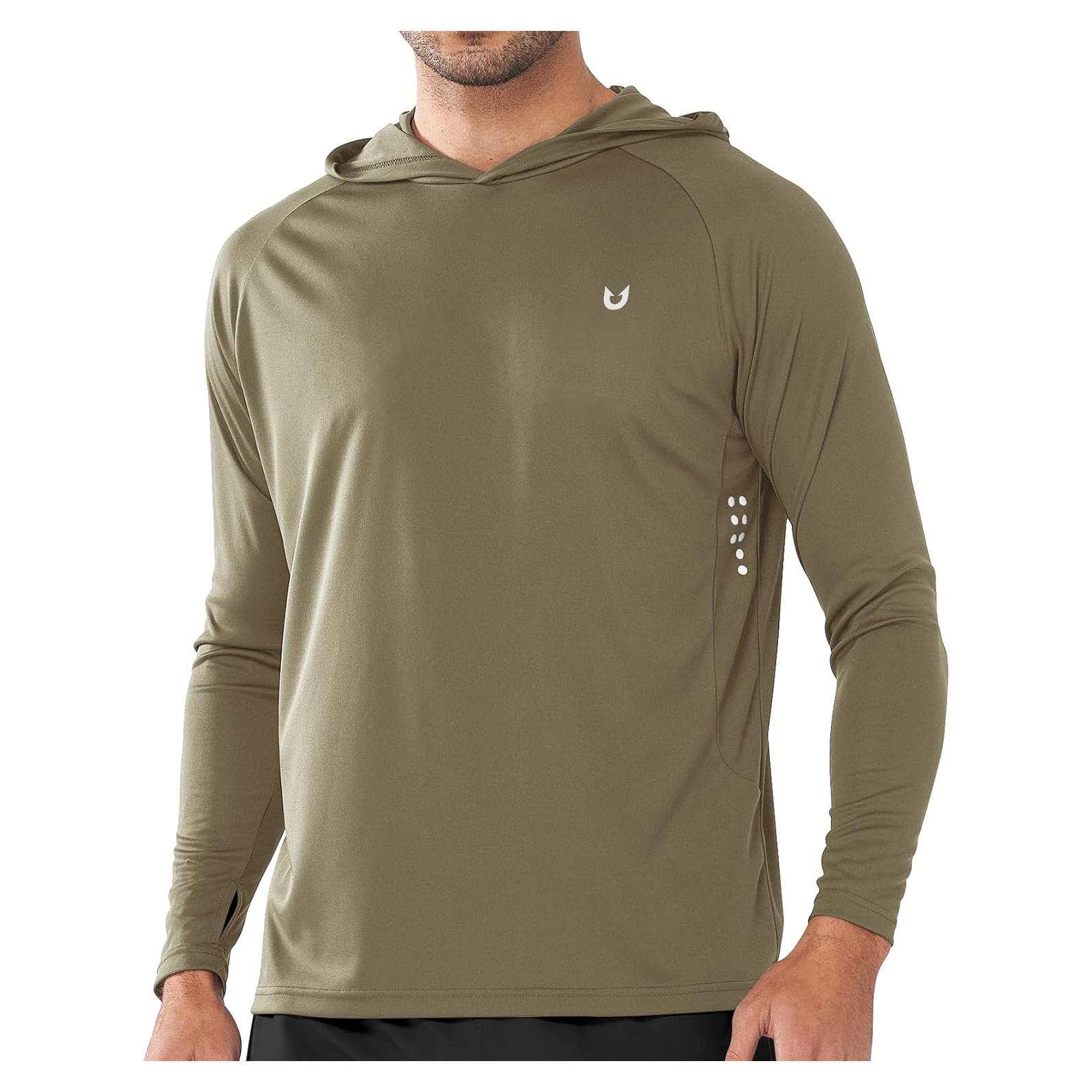 Sudadera con Capucha NORTHYARD UPF 50+ Larga Verde Caqui